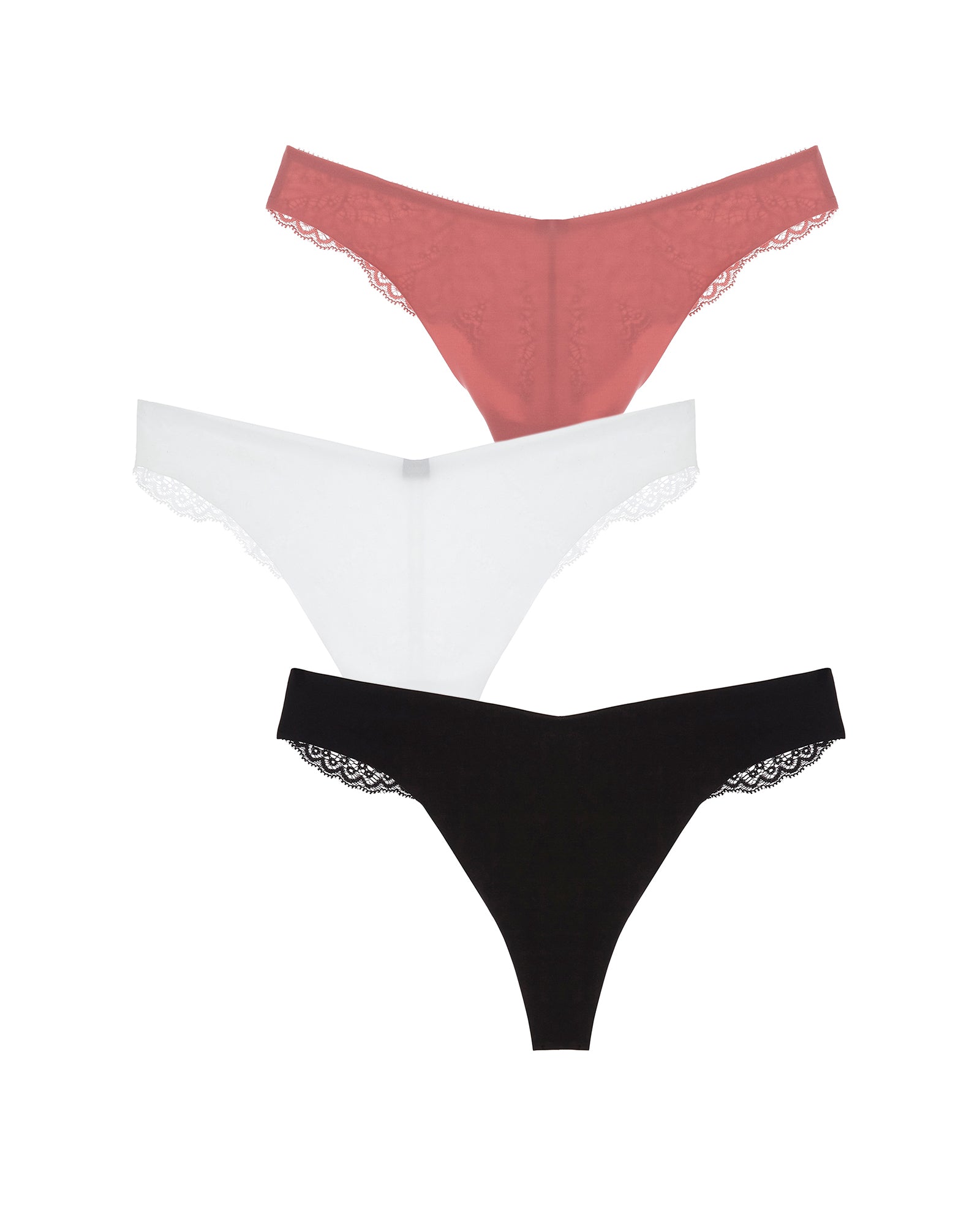 Journelle Allegra Jolie Thong 3 Pack in black