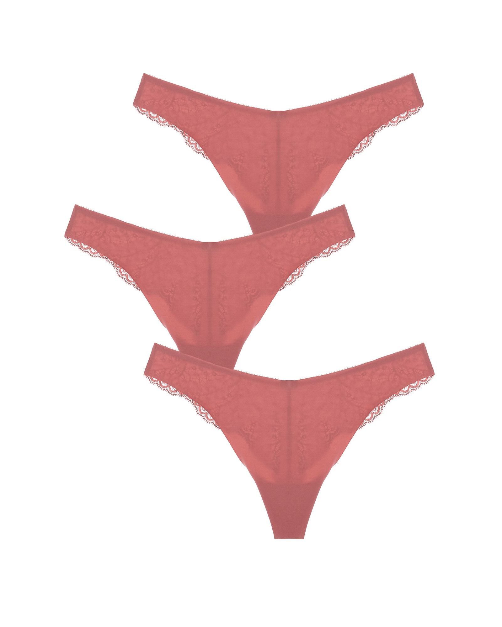 Journelle Allegra Jolie Thong 3 Pack in pink