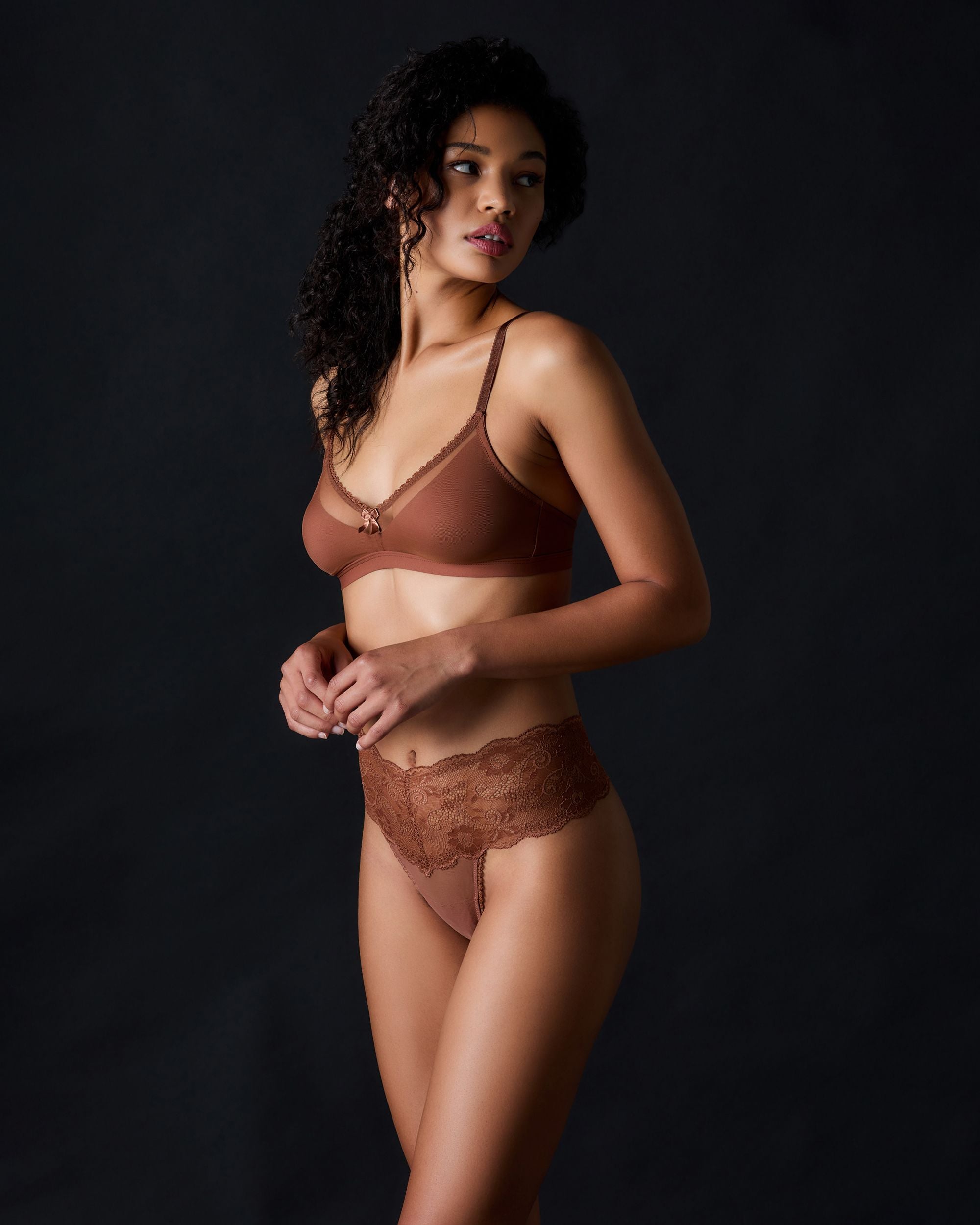 Journelle Victoire Bralette in brown