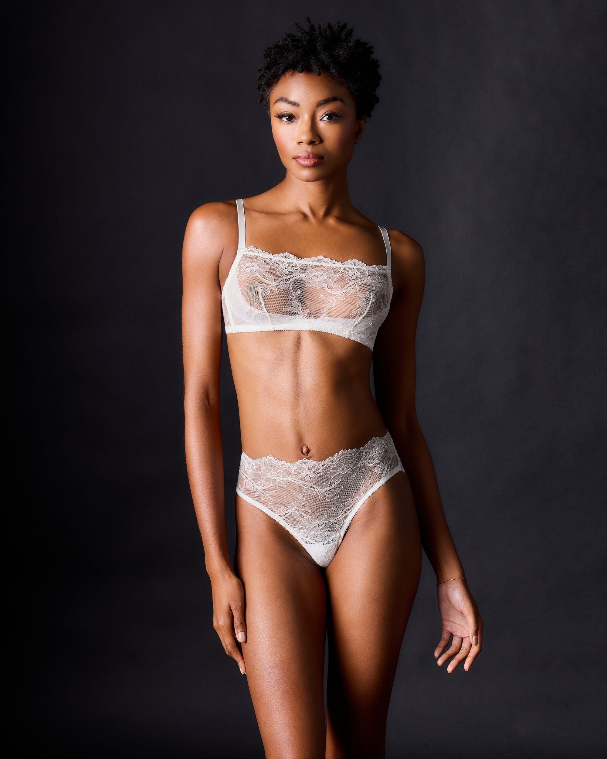 Journelle Anais High Waist Brief in white