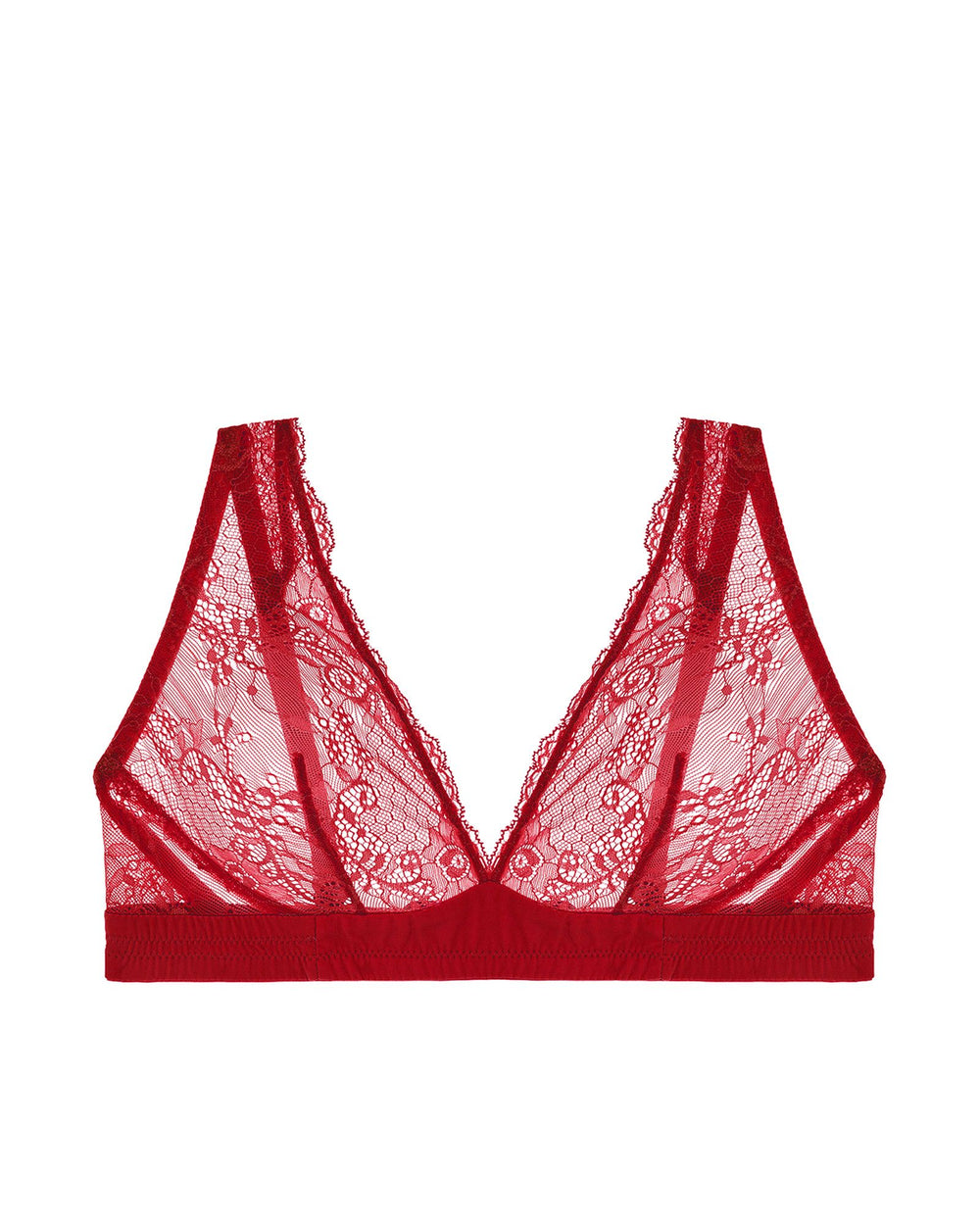 Journelle Sapna Plunge Bralette in red