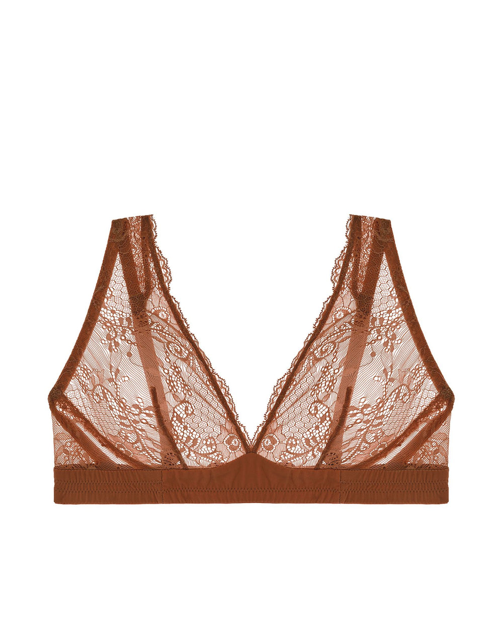 Journelle Sapna Plunge Bralette in brown
