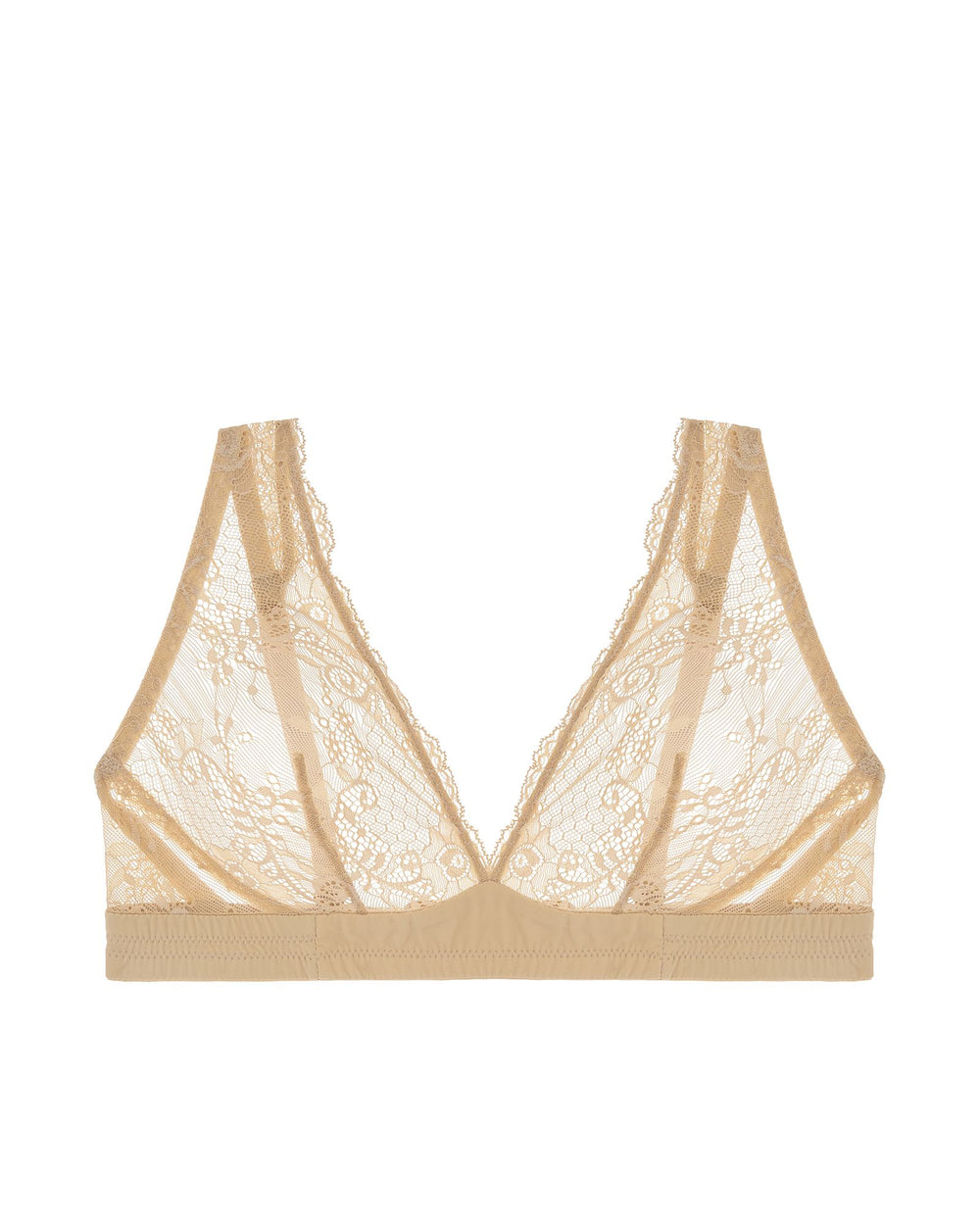 Journelle Sapna Plunge Bralette in beige