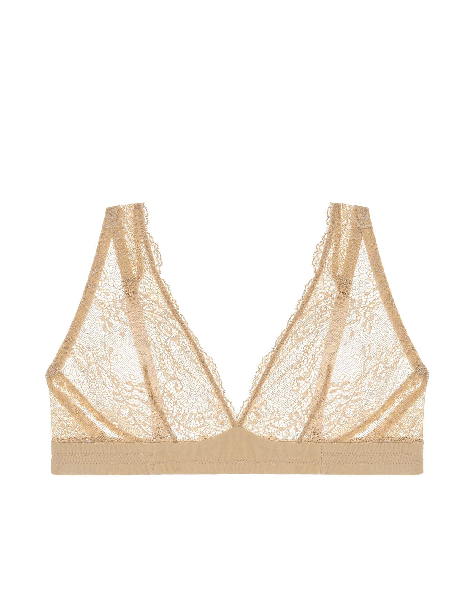 Journelle Sapna Plunge Bralette in beige