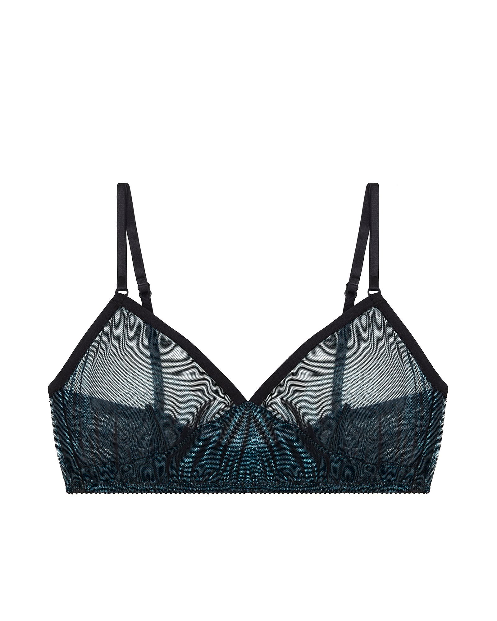 Only Hearts Mermaid Mesh Retro Bralette in blue