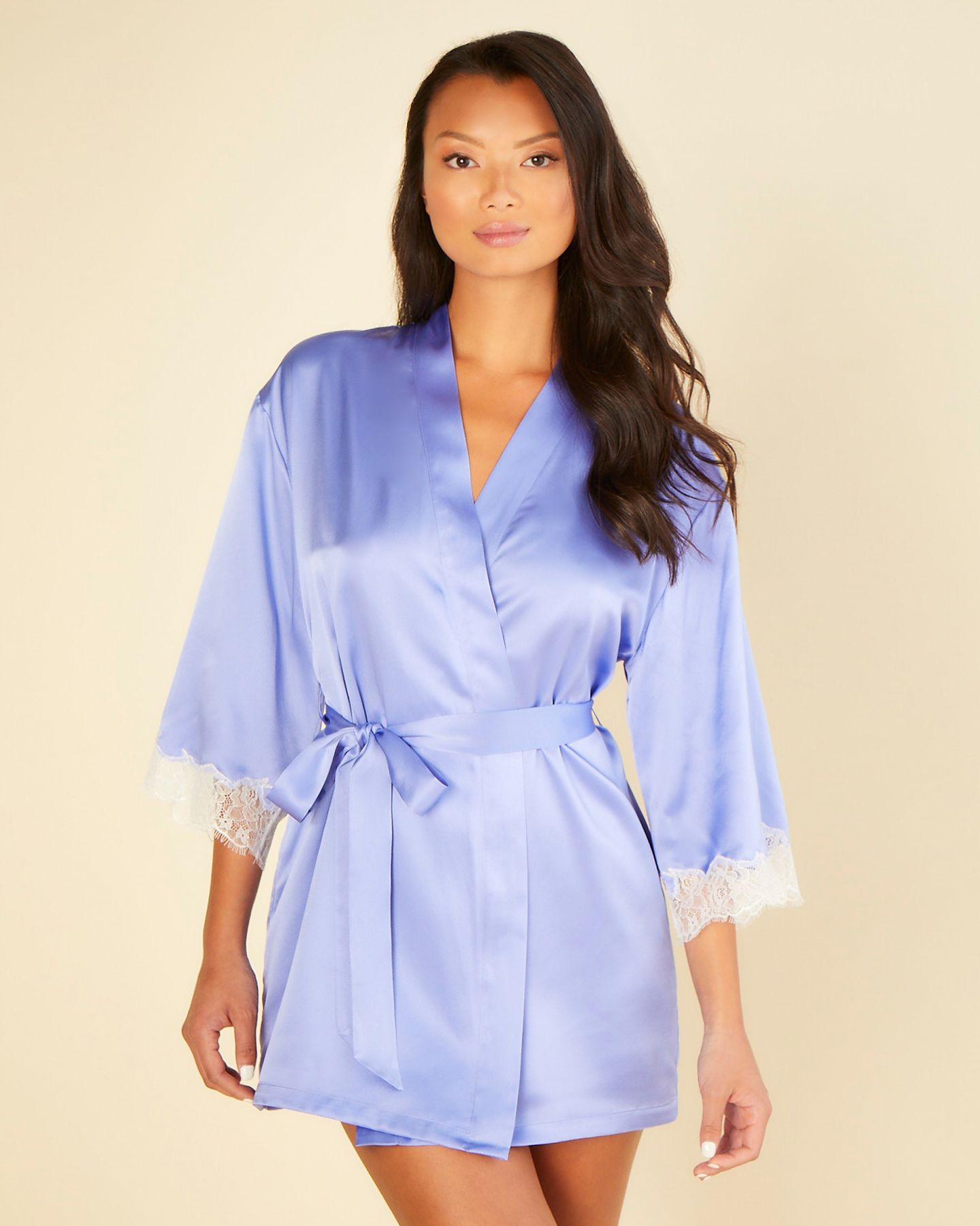 Cosabella Cosabella x Journelle Charlotte Short Robe in blue