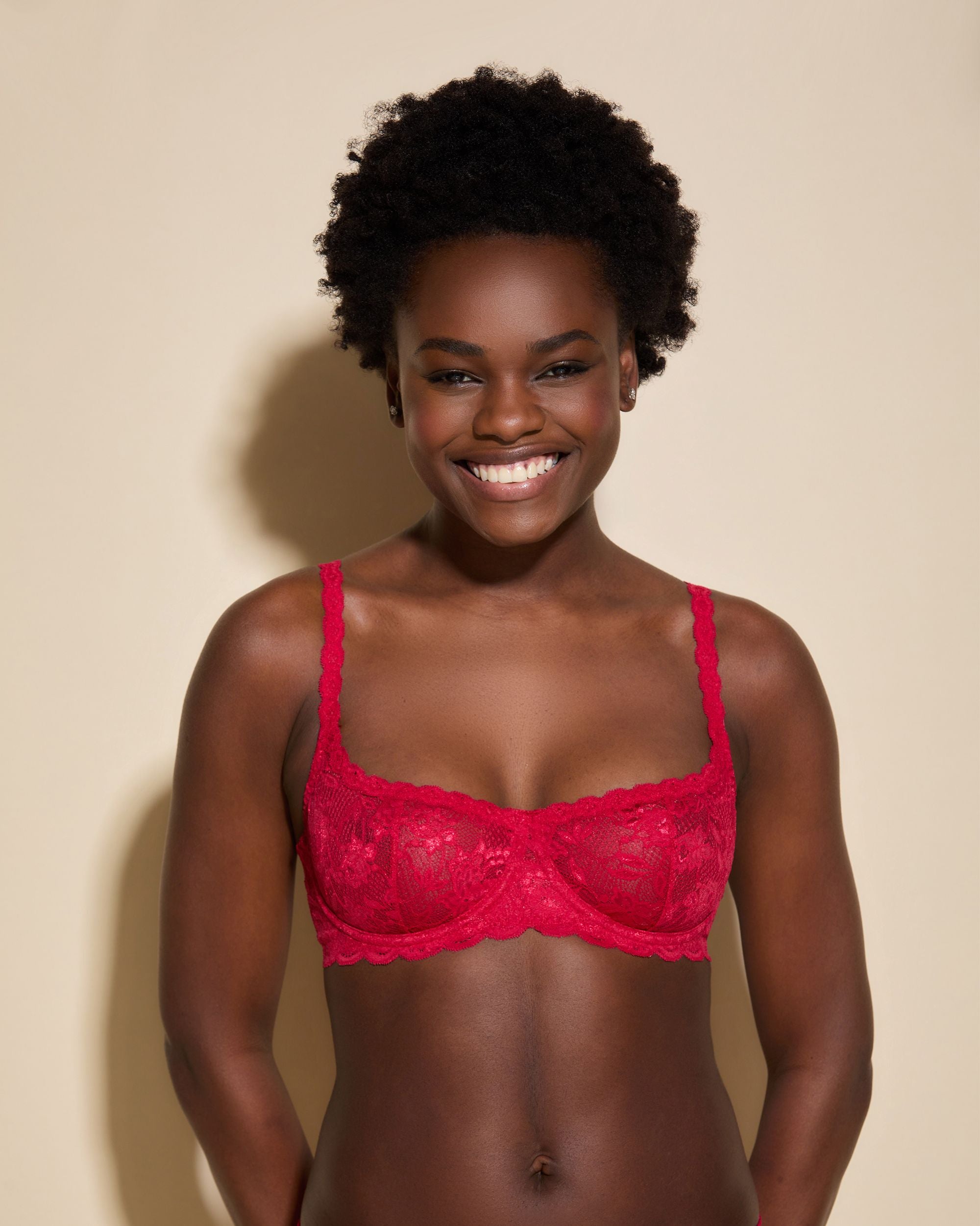 Cosabella Never Say Never Balconette Bra in red