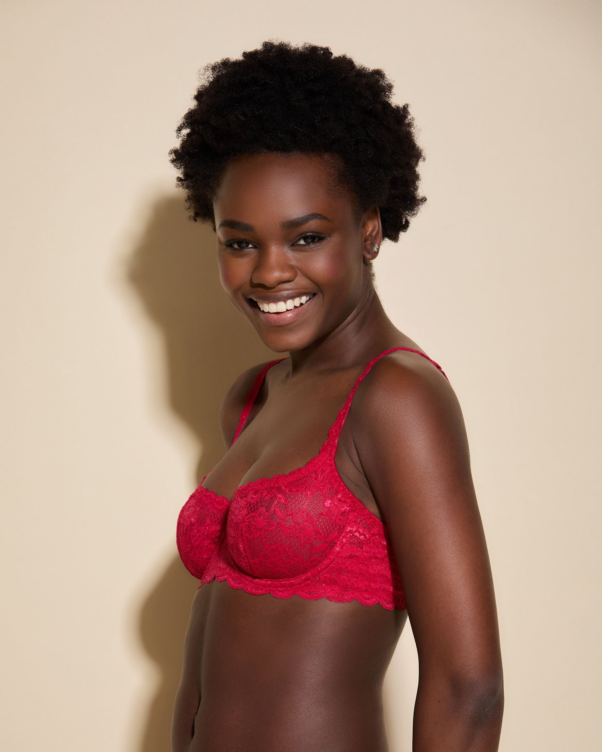 Cosabella Never Say Never Balconette Bra in red