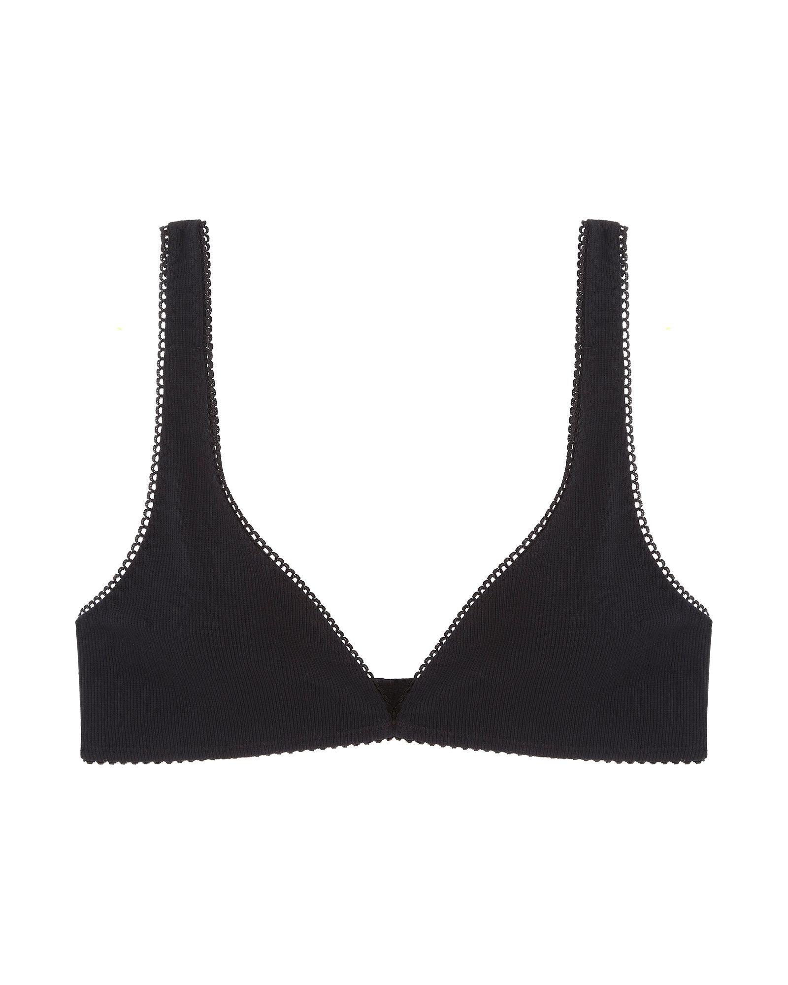 Le Petit Trou Force Soft Cotton Bra in black