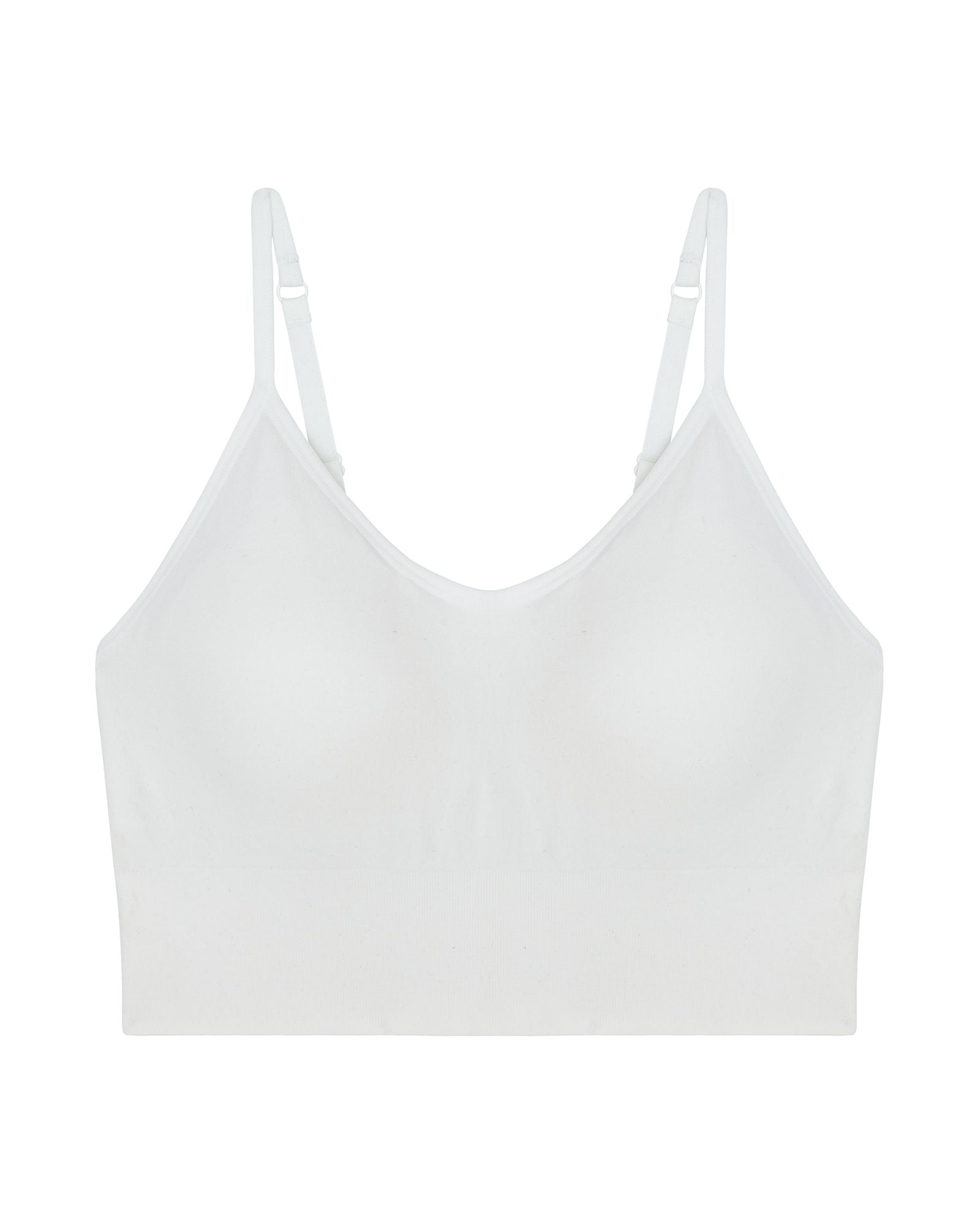 OnGossamer Cabana Cotton Seamless Crop Cami Bralette in white