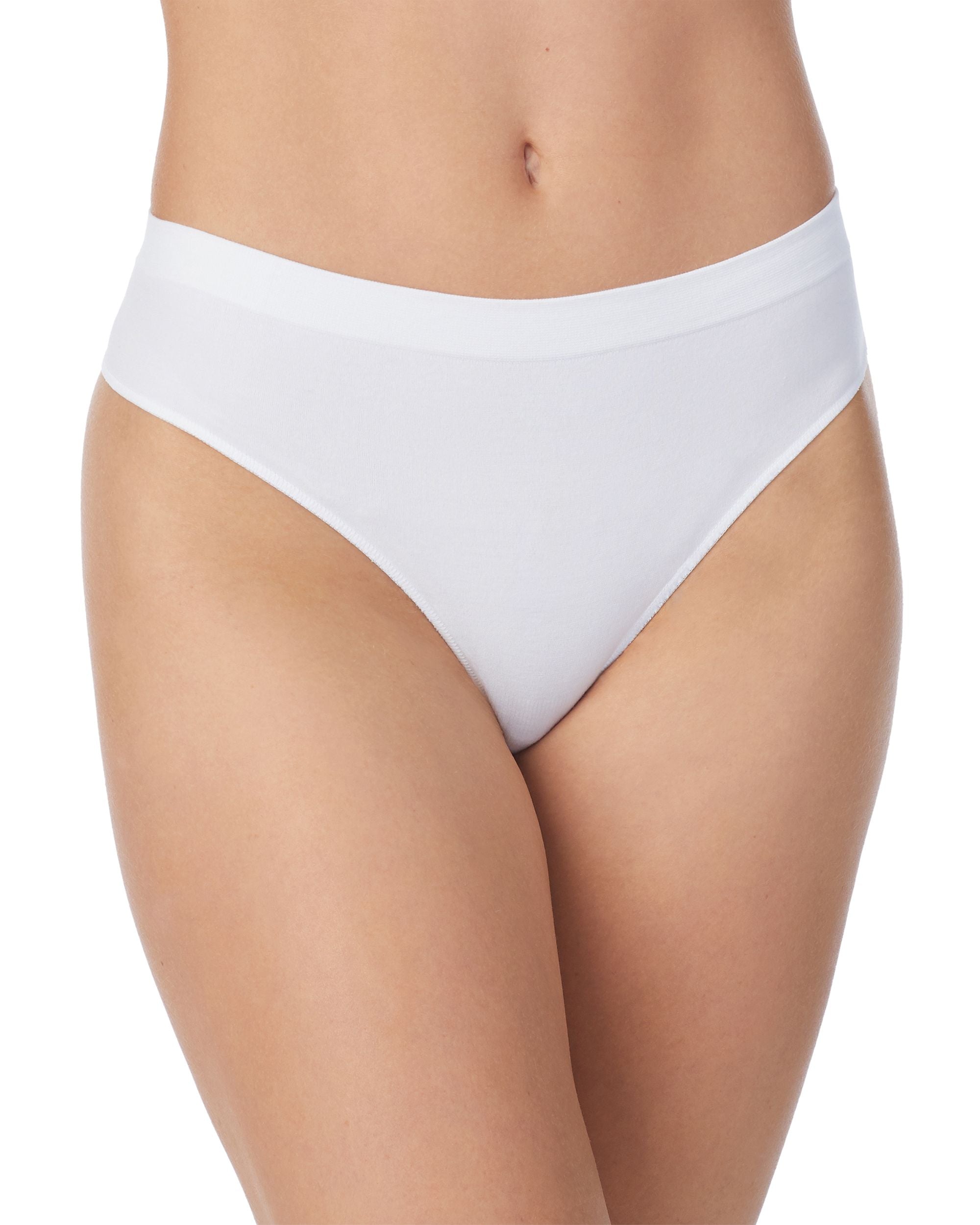 OnGossamer Cabana Cotton Seamless Thong in white