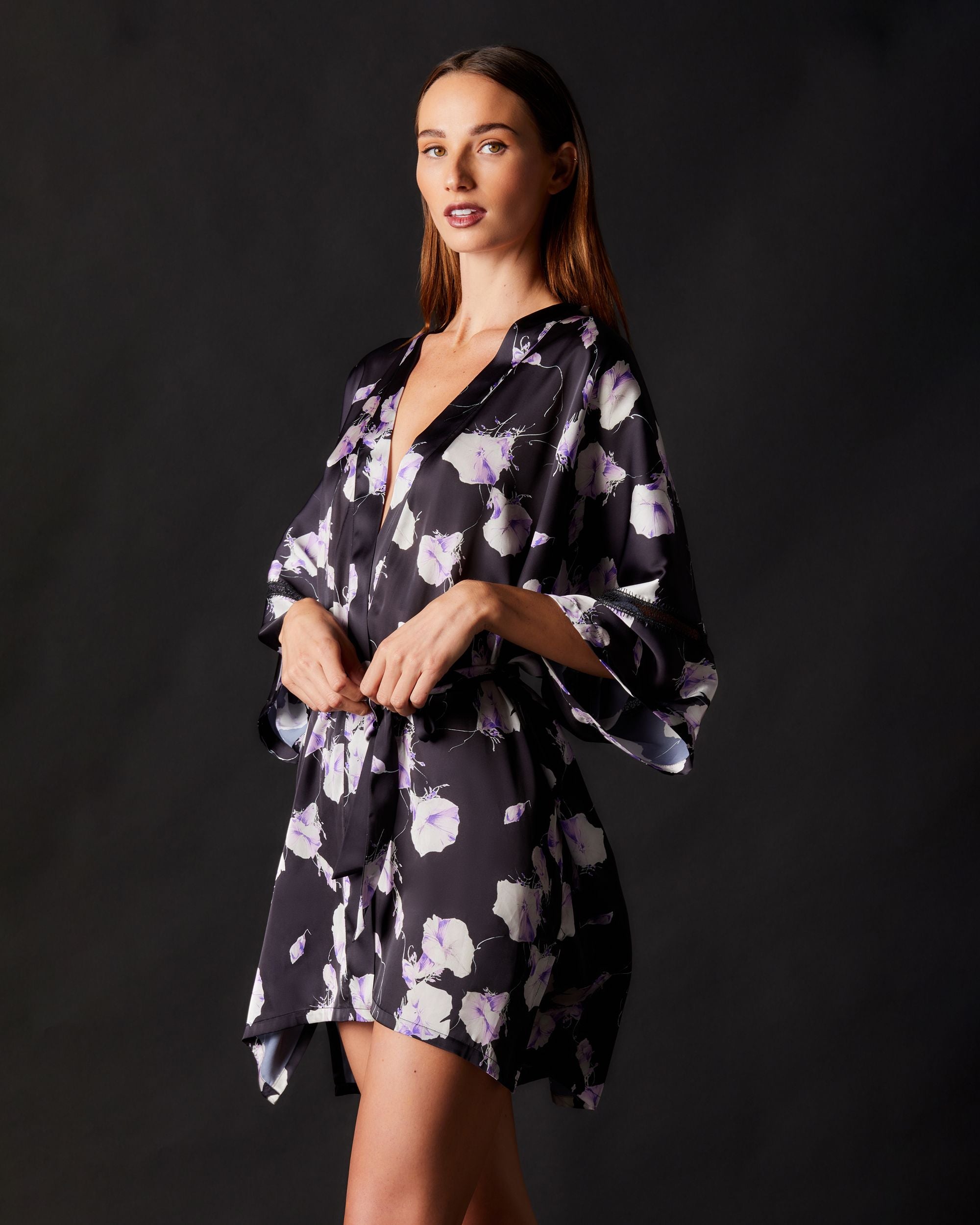 Samantha Chang Wellness Bella Kimono in purple
