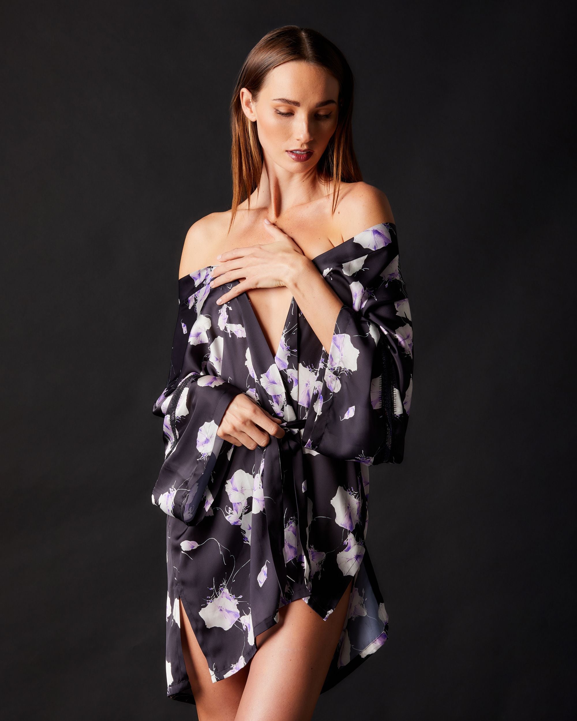 Samantha Chang Wellness Bella Kimono in purple