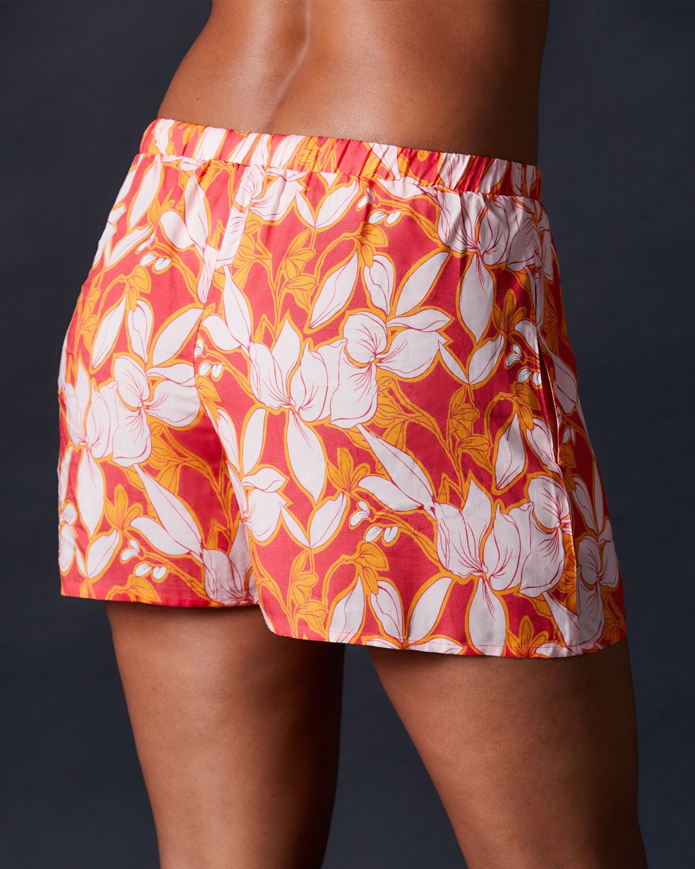 Hanro Woven Pajama Shorts in orange