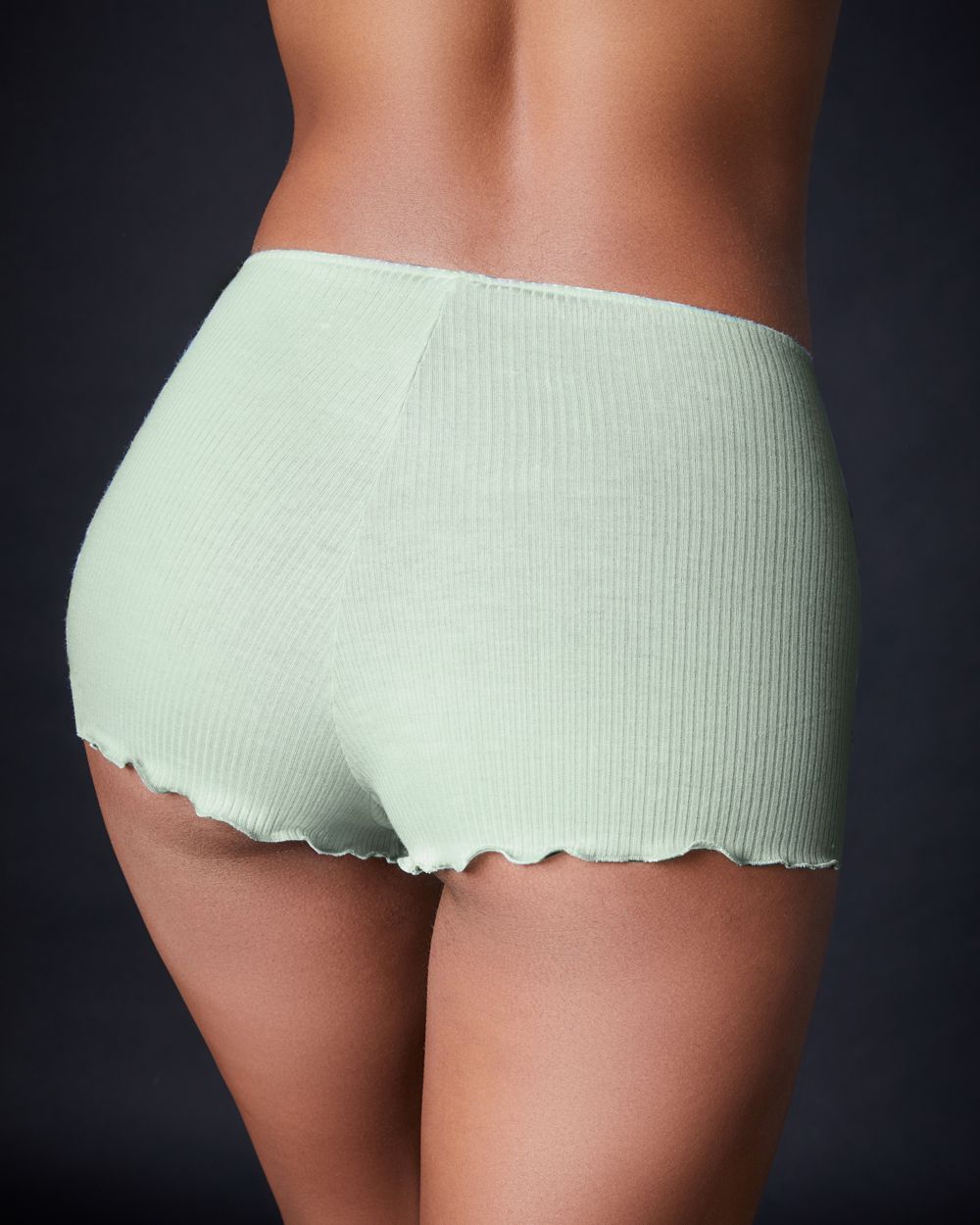 Only Hearts Feather Weight Rib Pamela Shorts in green