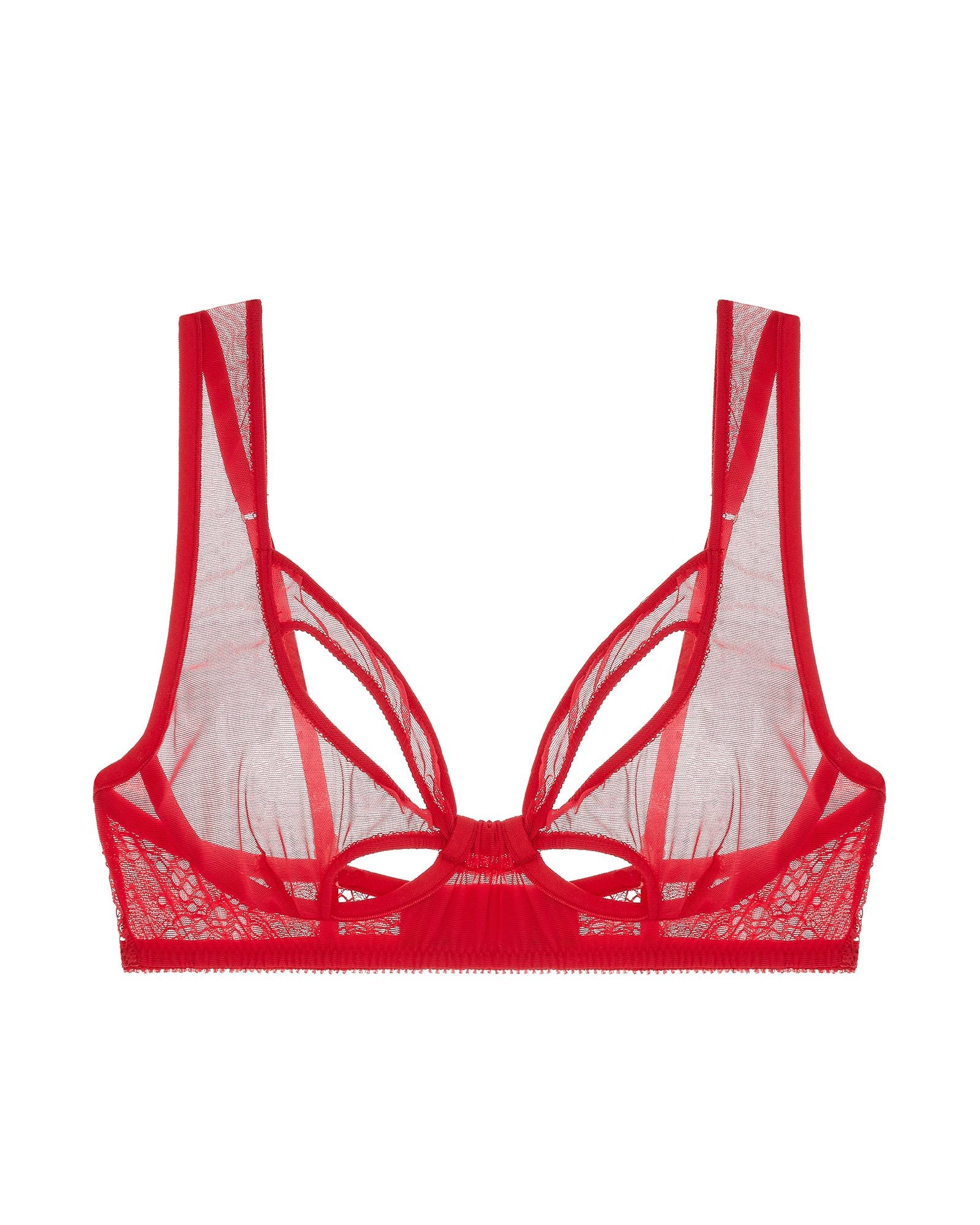 Only Hearts Whisper Sweet Nothings Butterfly Soft Cup Bralette in red