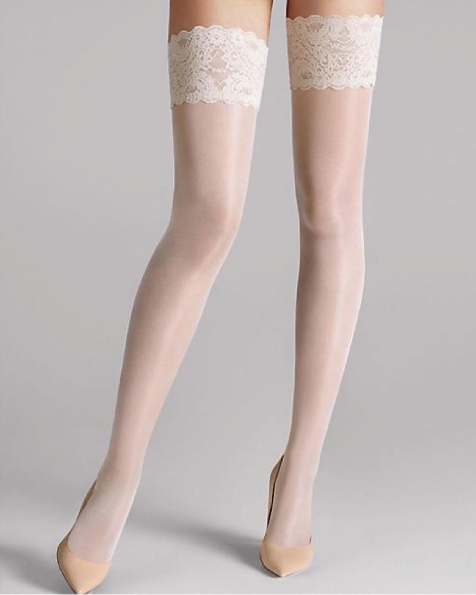 Wolford Satin Touch 20 Stay-Up in white