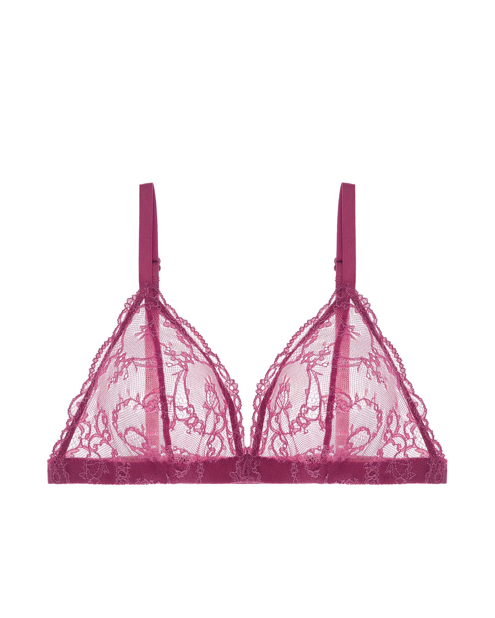 Journelle Mae Triangle Bralette in red