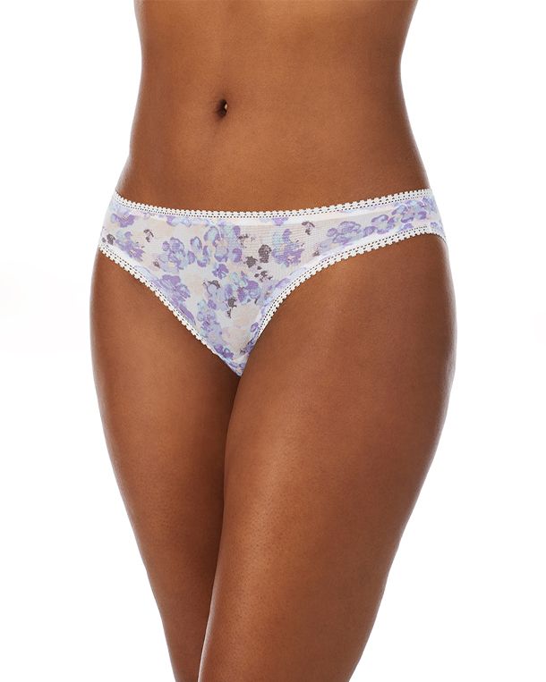OnGossamer Triple Mesh Hip Bikini in purple