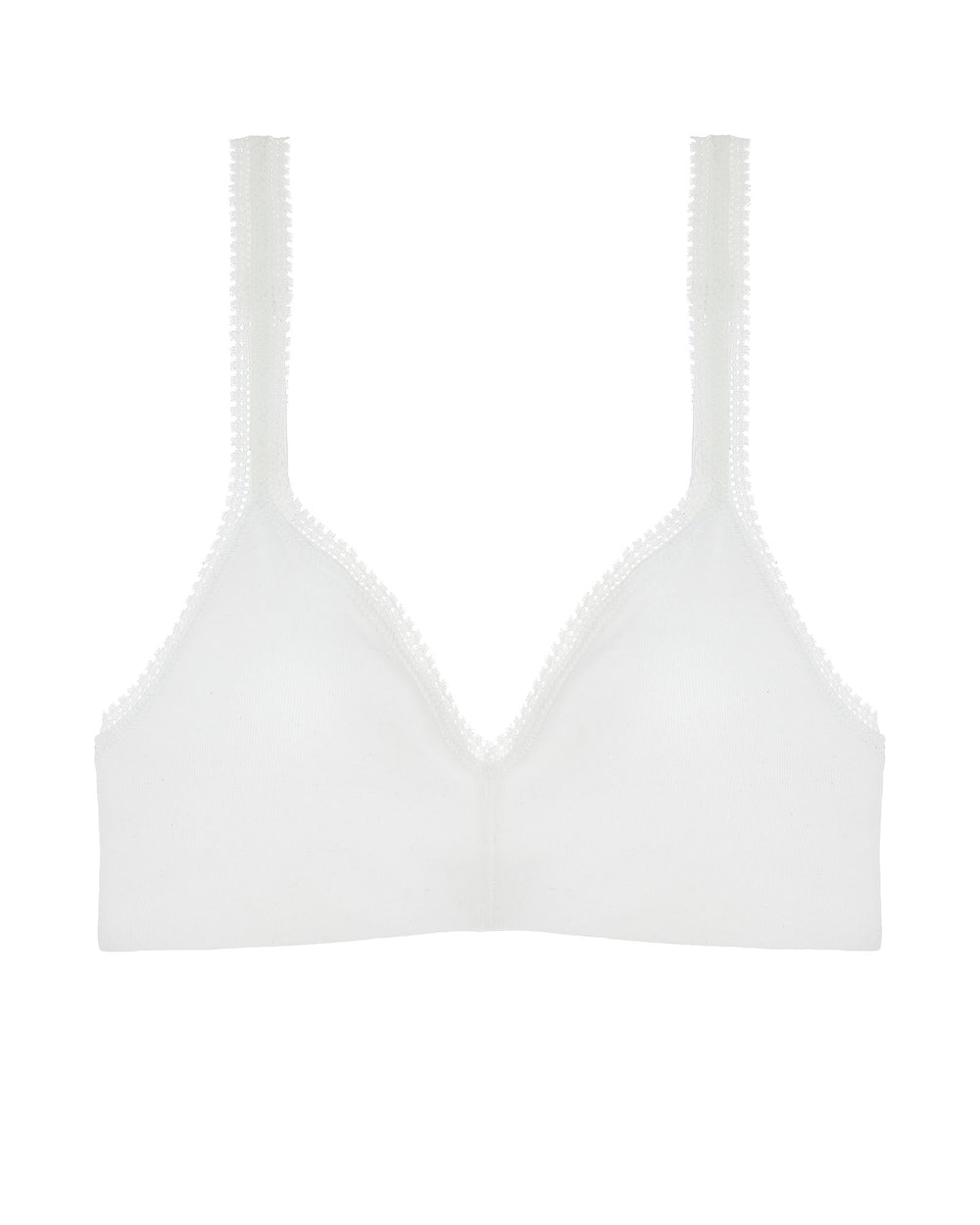 OnGossamer Cabana Cotton Bralette in white