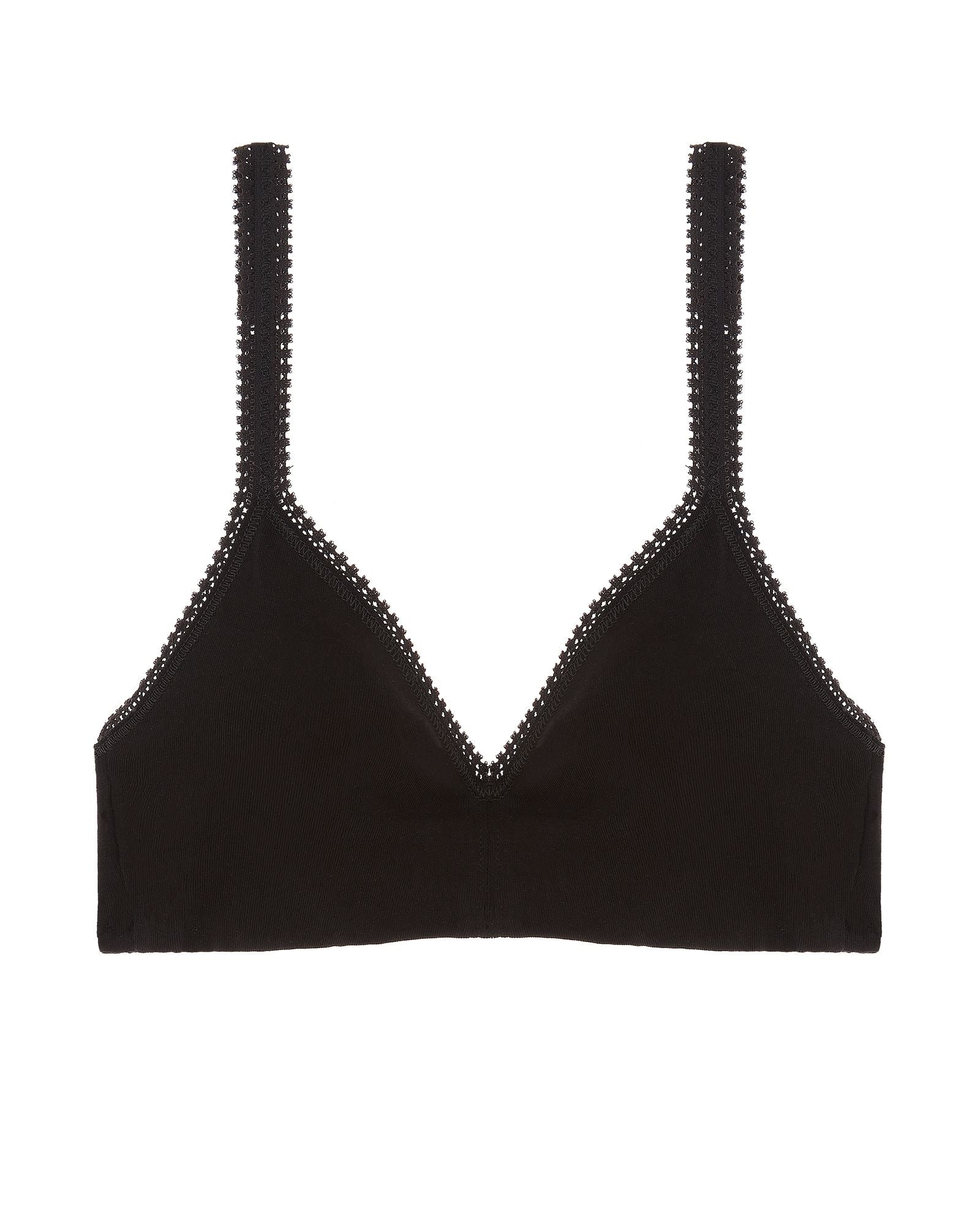 OnGossamer Cabana Cotton Bralette in black