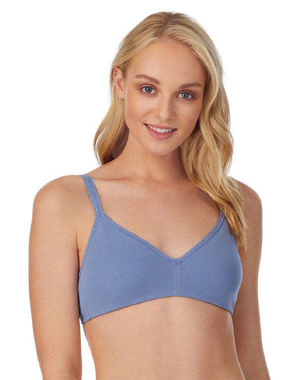 OnGossamer Cabana Cotton Bralette in blue