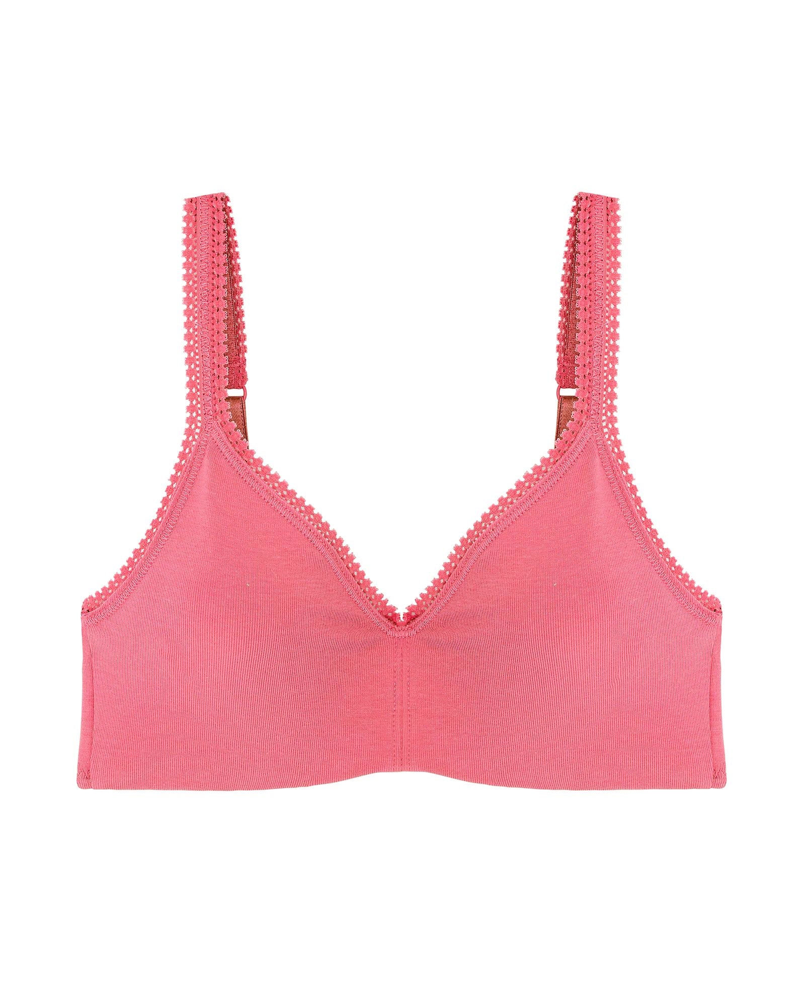 OnGossamer Cabana Cotton Bralette in pink