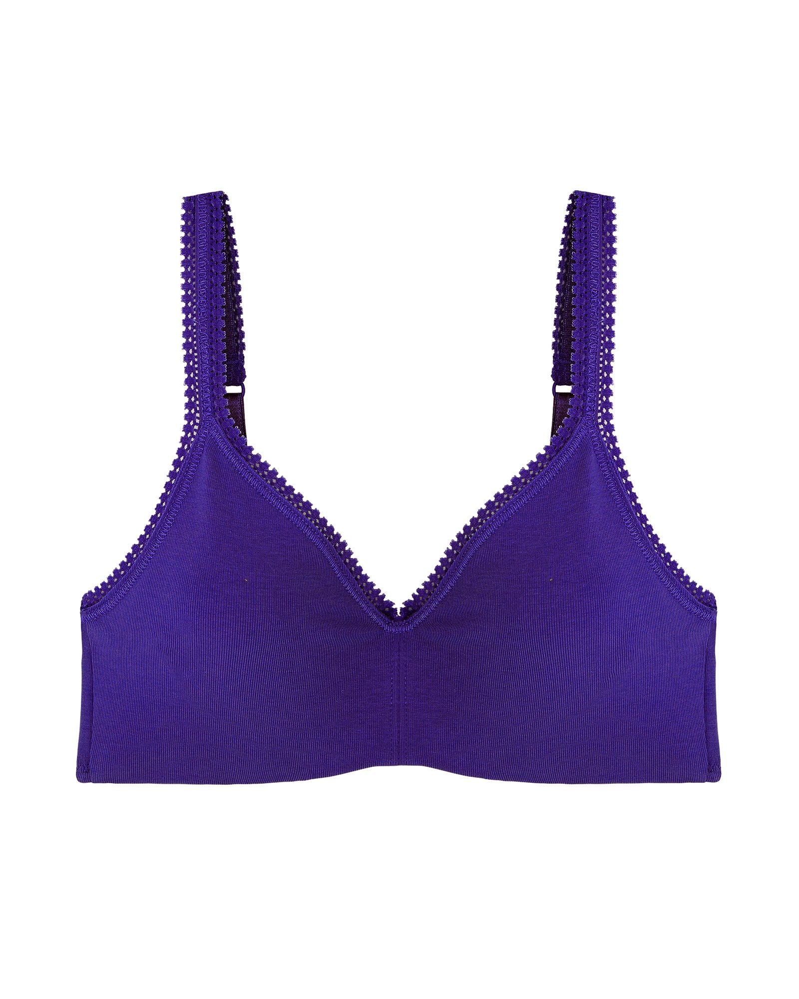 OnGossamer Cabana Cotton Bralette in blue