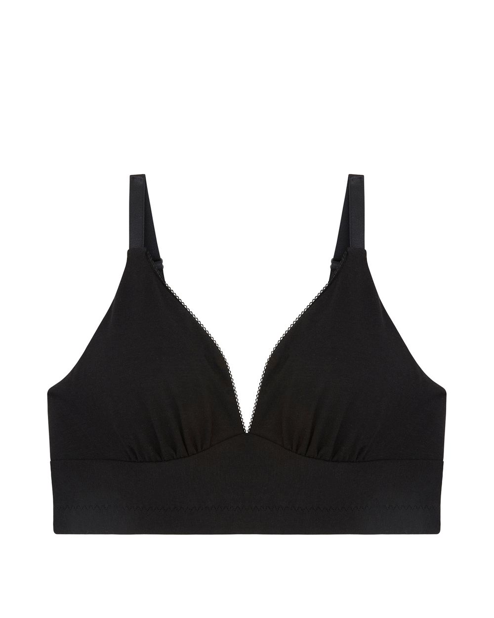 MakeMerry Pocketed Plunge Bra in black