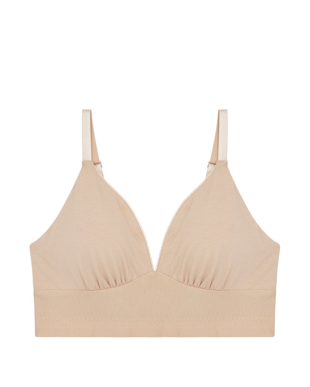 MakeMerry Pocketed Plunge Bra in beige