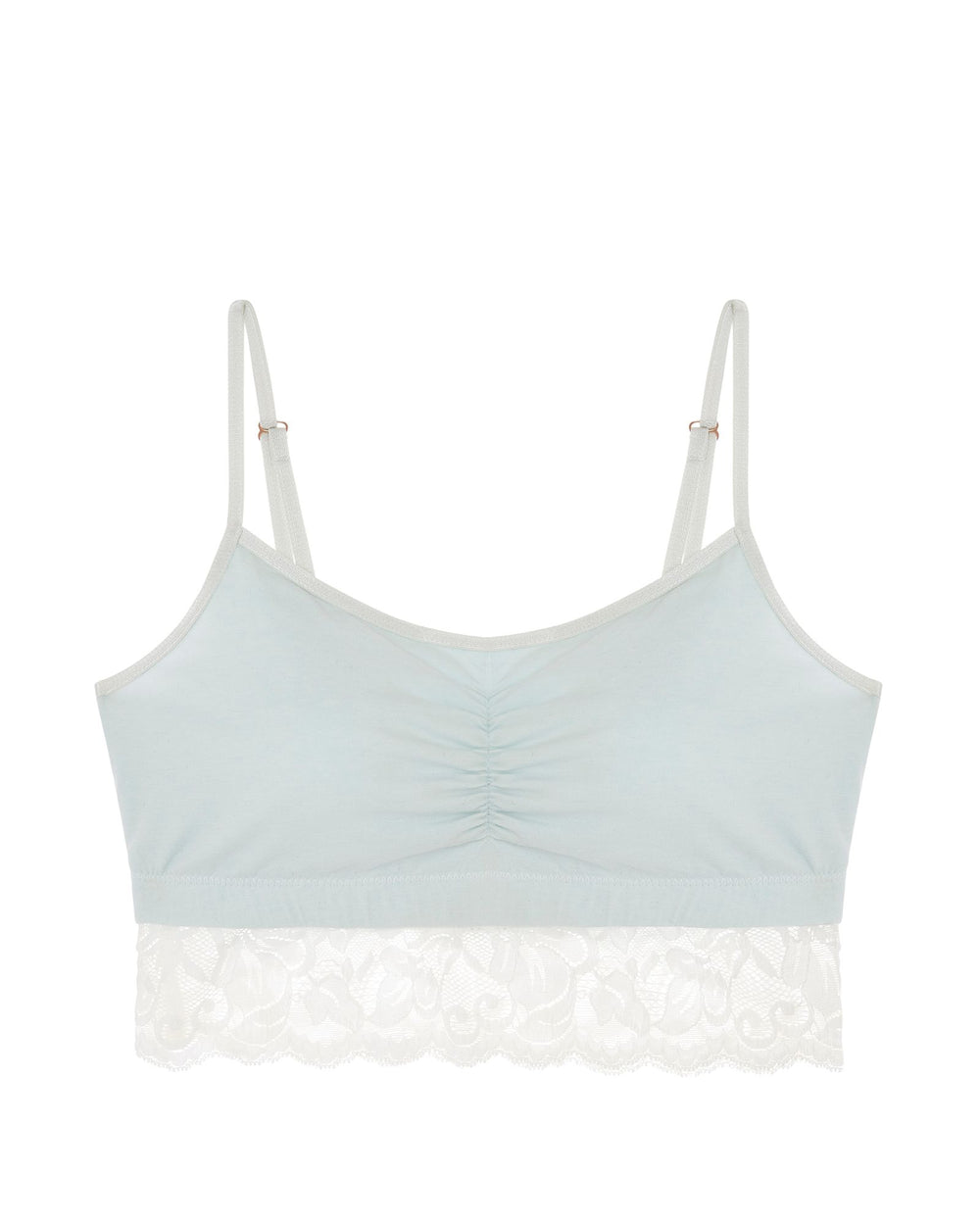 Everviolet Astrid Jersey Pocketed Bralette with Lace in green