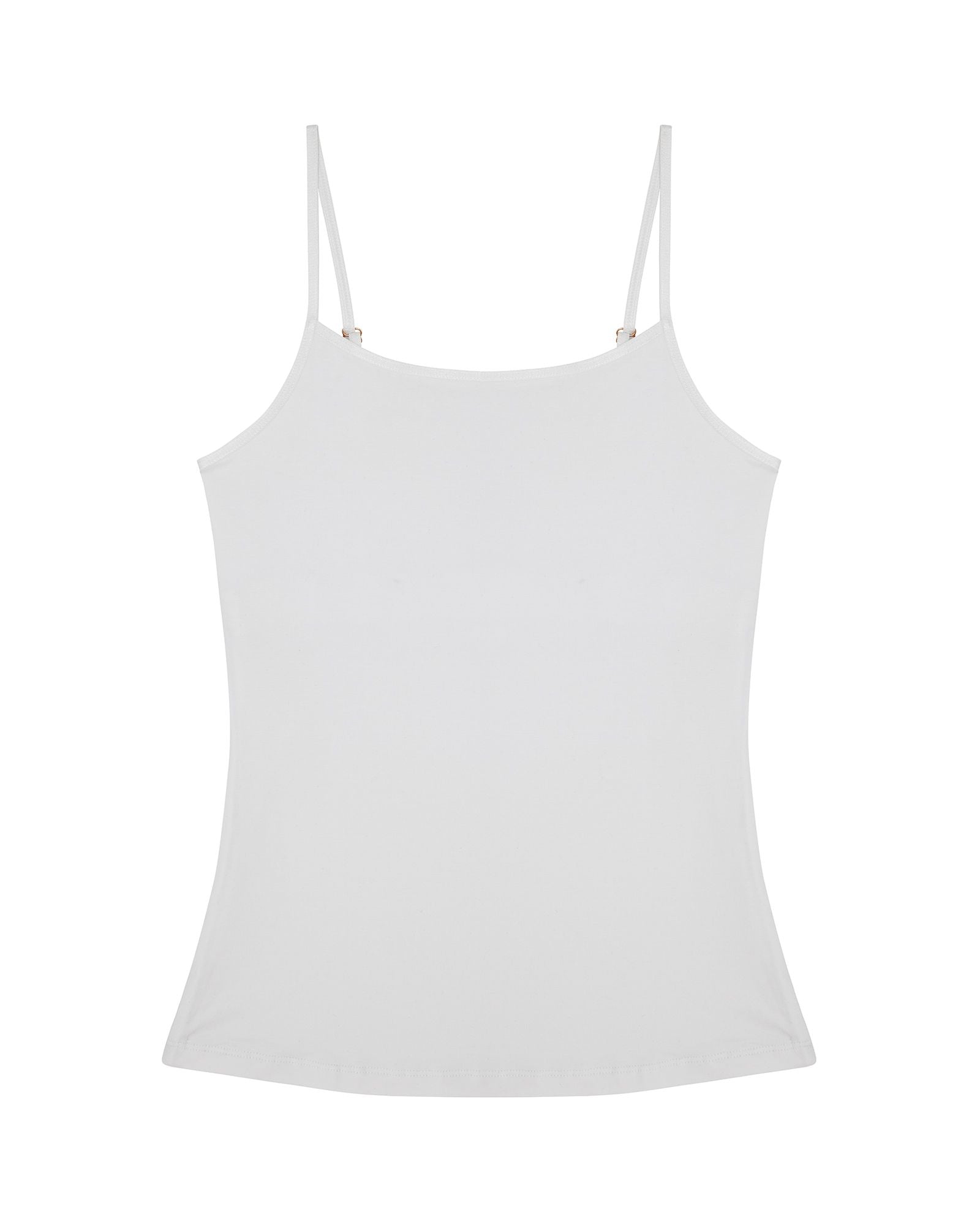 Everviolet Cotton Modal Camisole with Drain Pockets in white