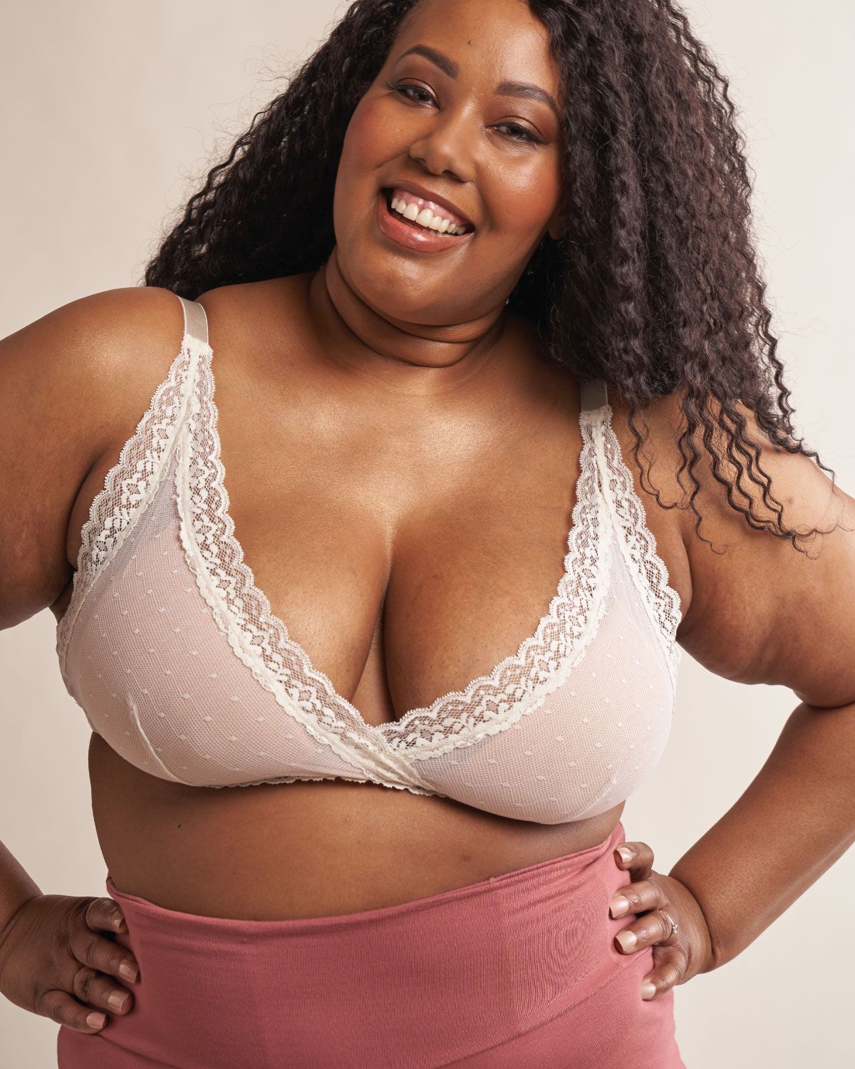 AnaOno Susan Pocketed Lace Wrap Front Bra in white