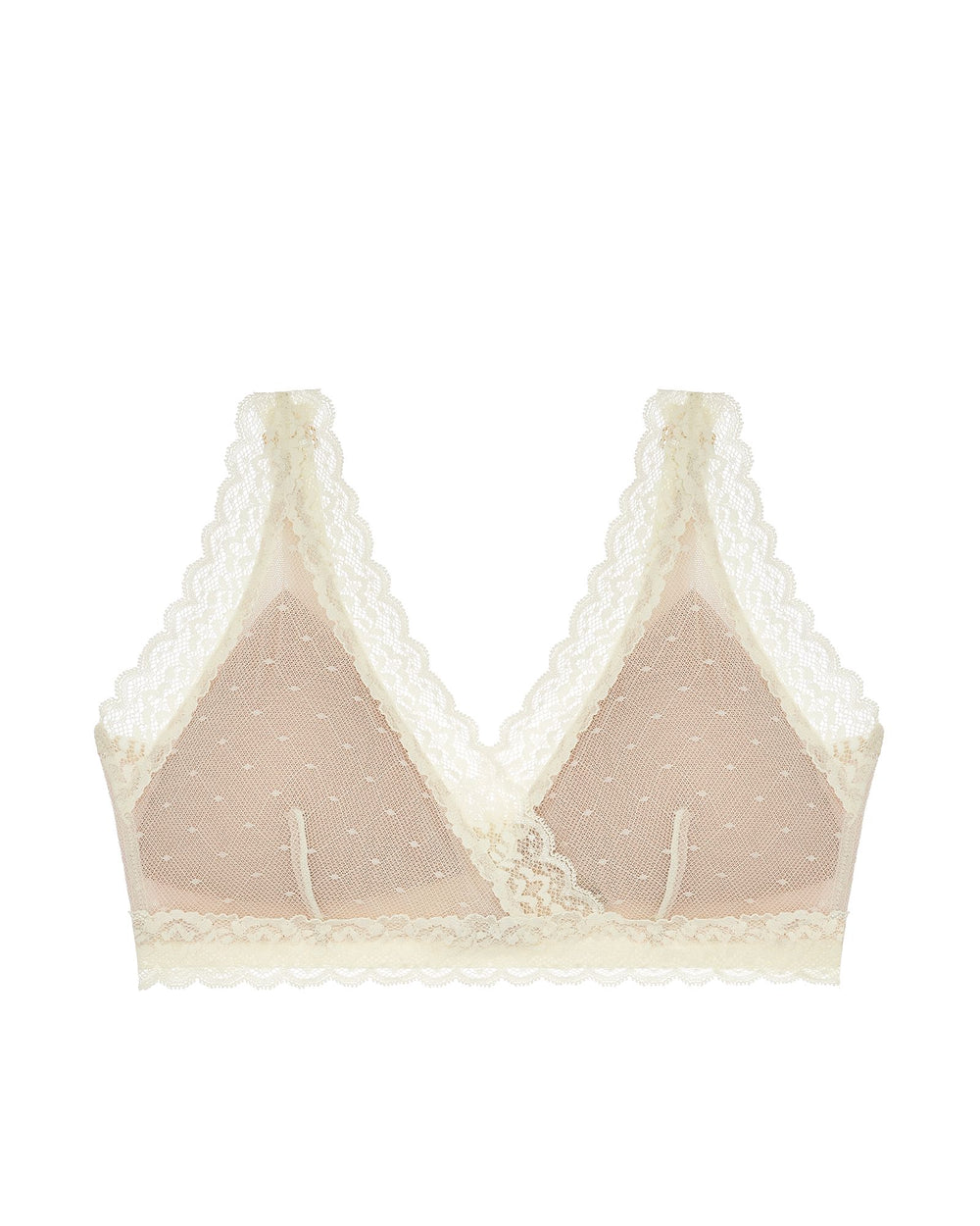 AnaOno Susan Pocketed Lace Wrap Front Bra in white