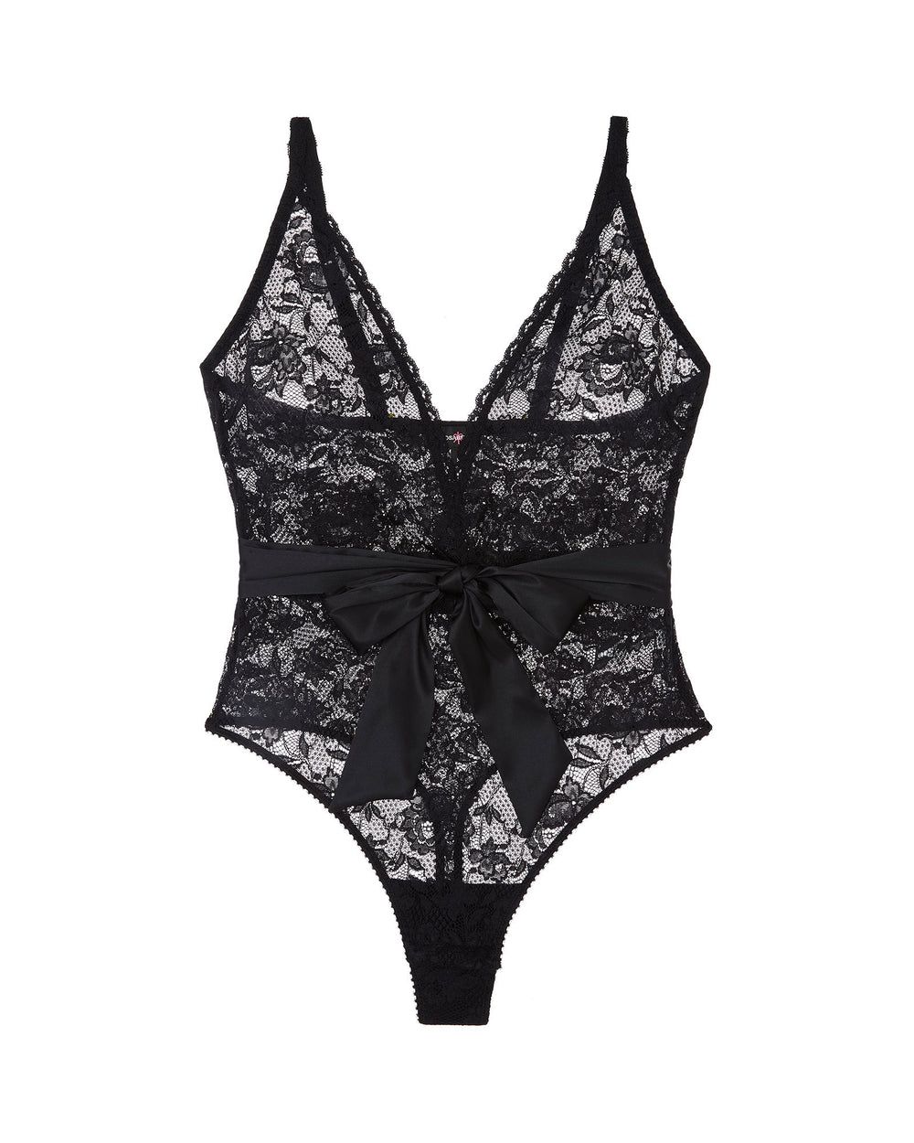 Cosabella Never Say Never Tie Me Up Deep V Teddy in black