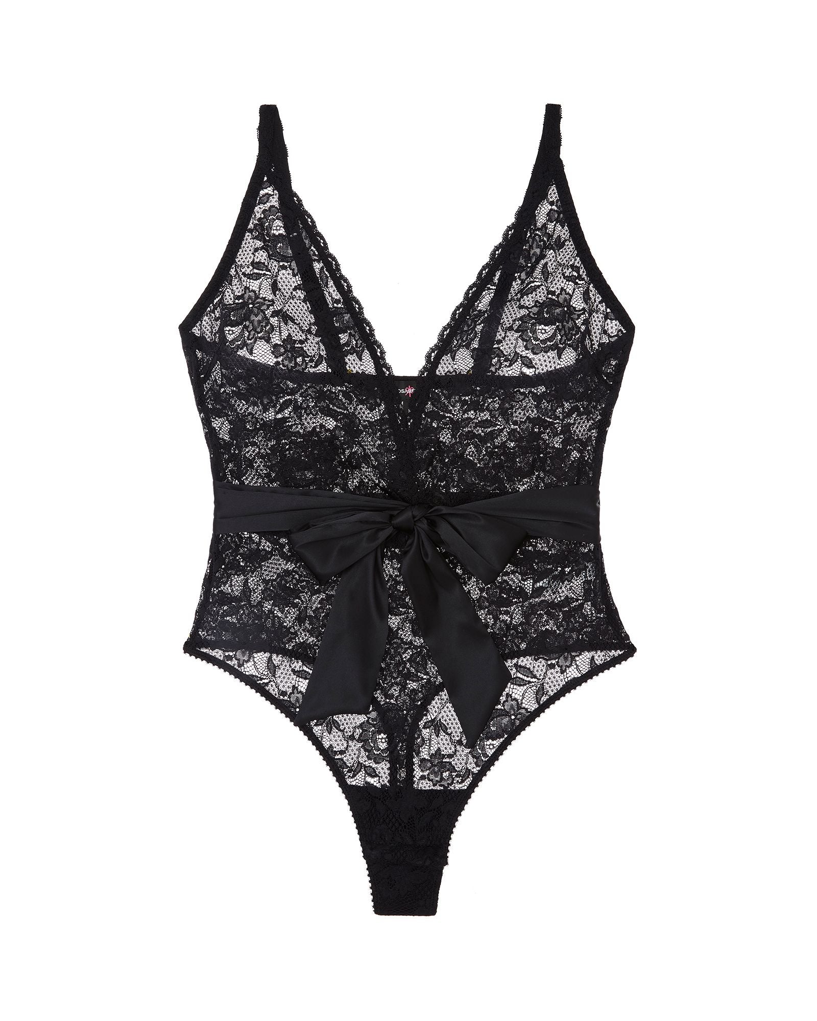 Cosabella Never Say Never Tie Me Up Deep V Teddy in black