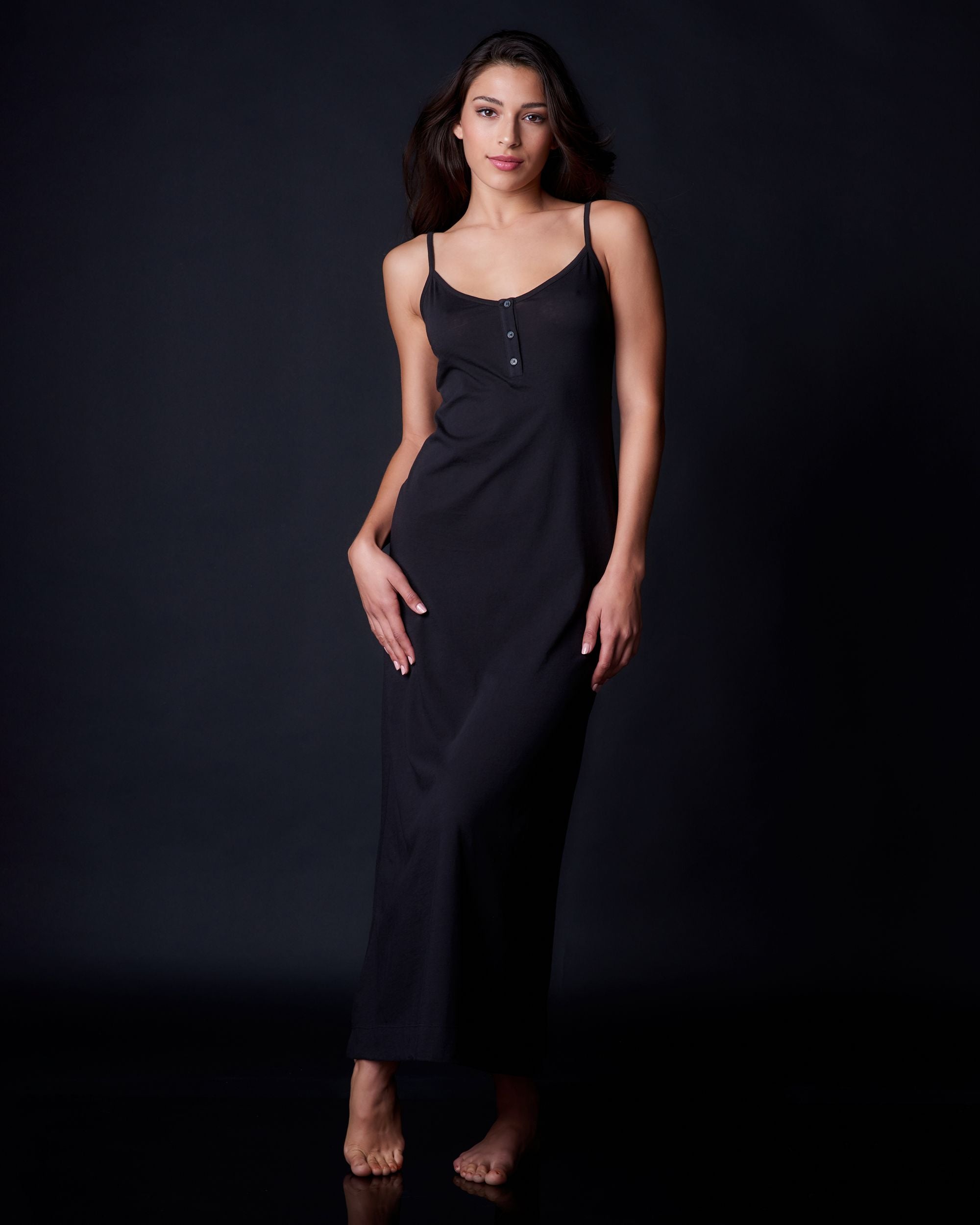 Only Hearts Organic Cotton Gown in black