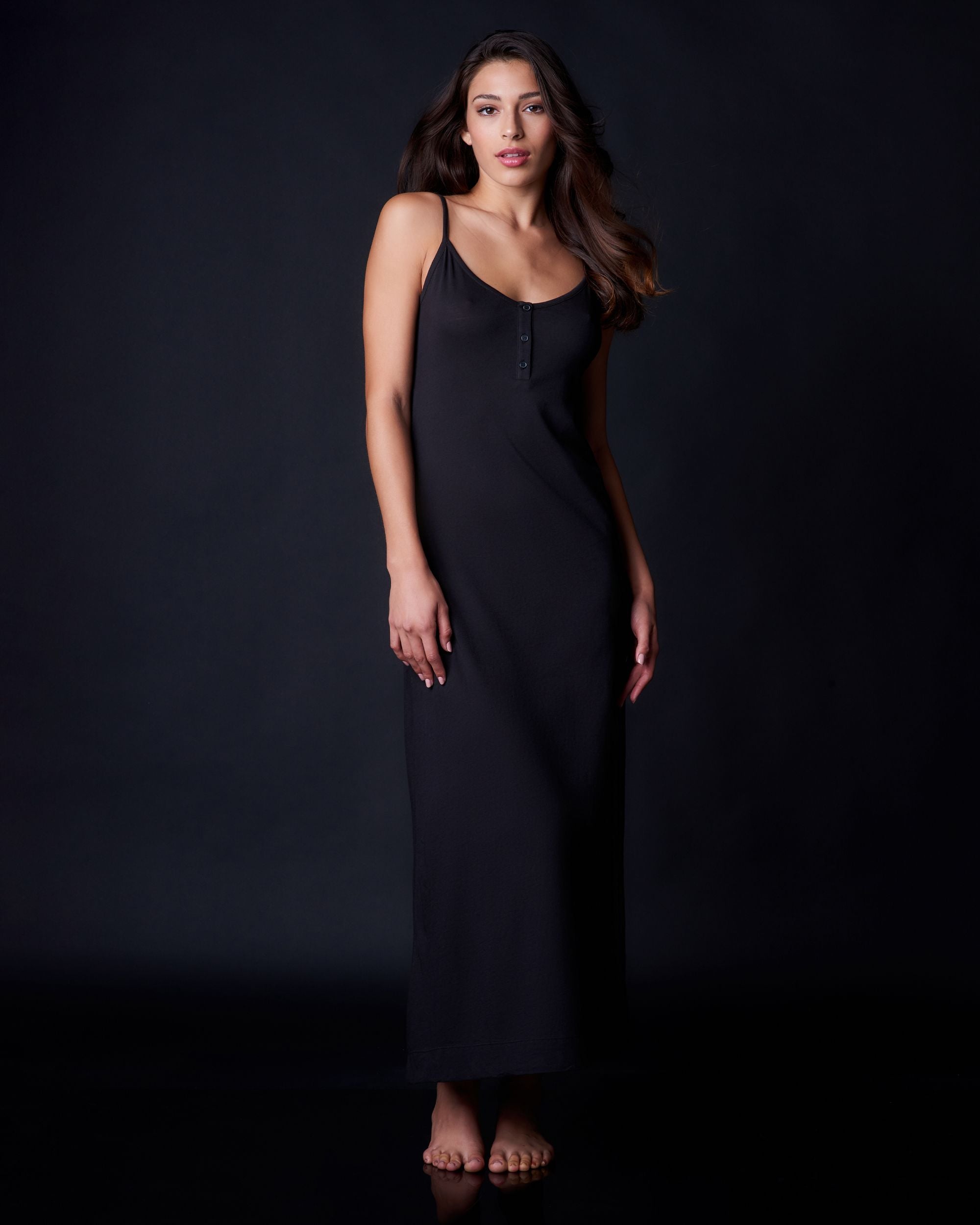 Only Hearts Organic Cotton Gown in black