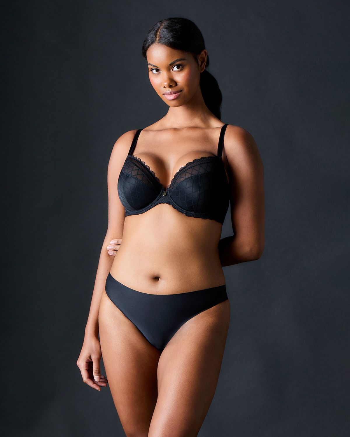 Chantelle C Chic Sexy Plunge Underwire Bra in black