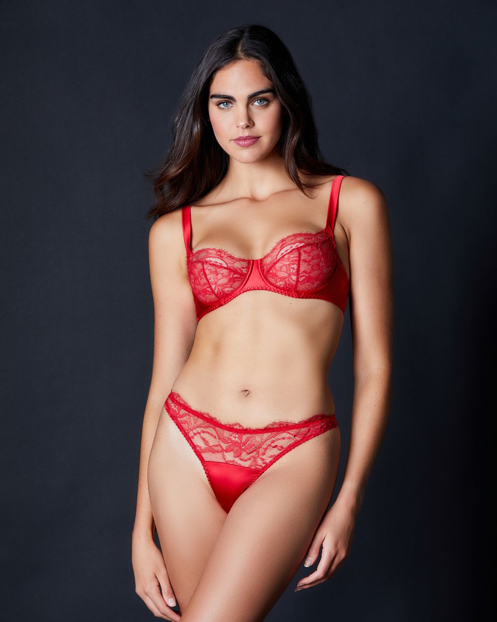 Fleur of England Adeline Thong in red