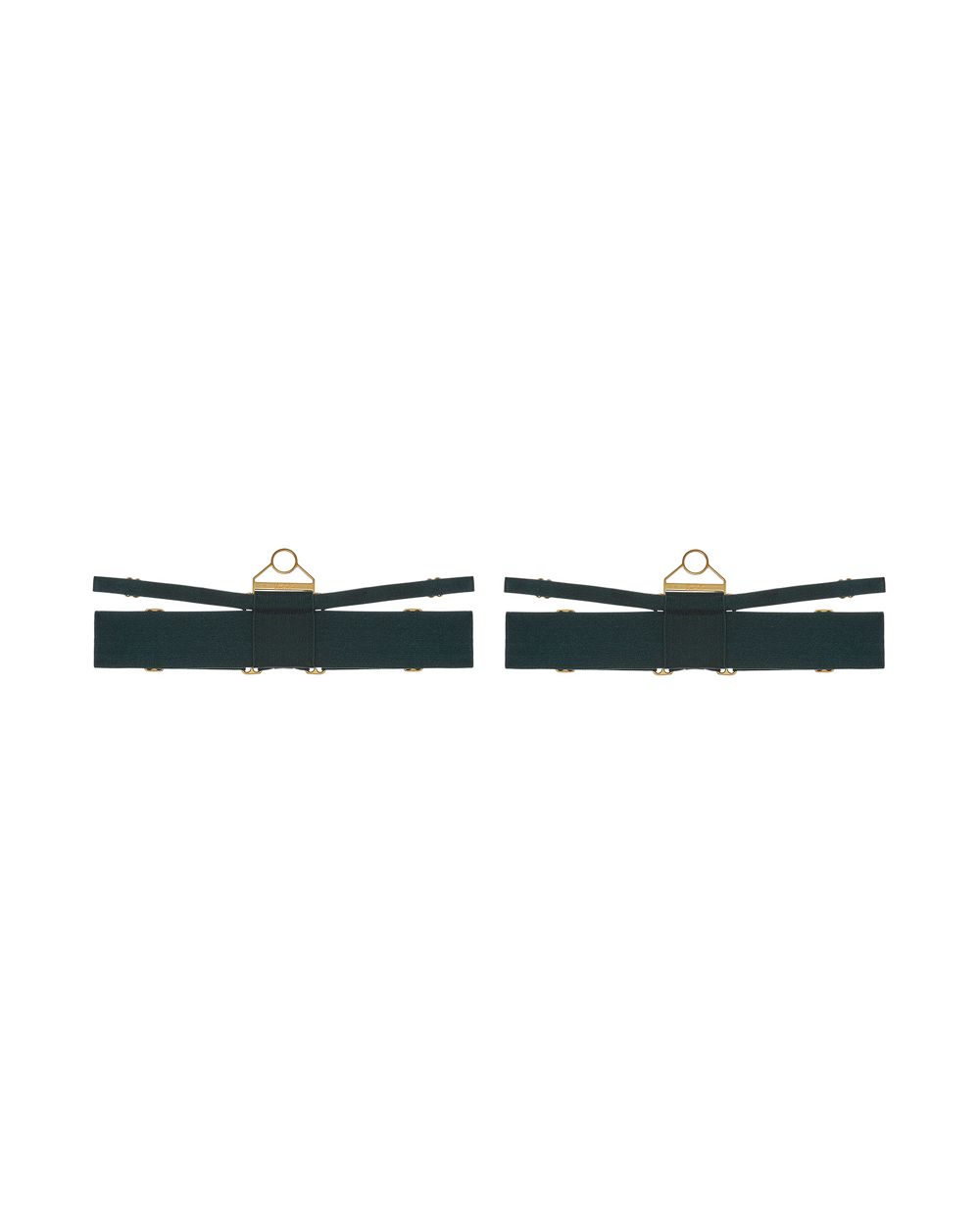 Bordelle Wide Strap Garters in green