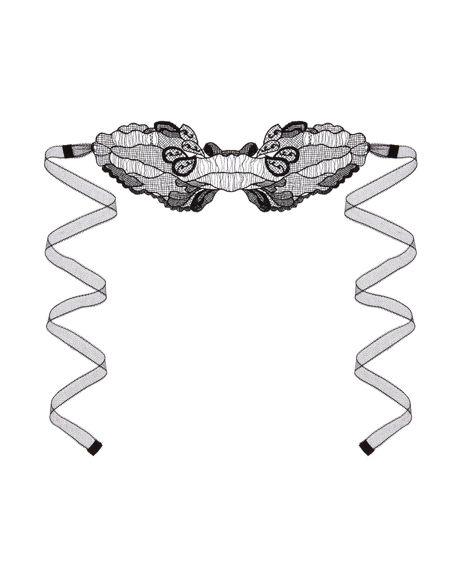 Kiki de Montparnasse Lace Veil in black