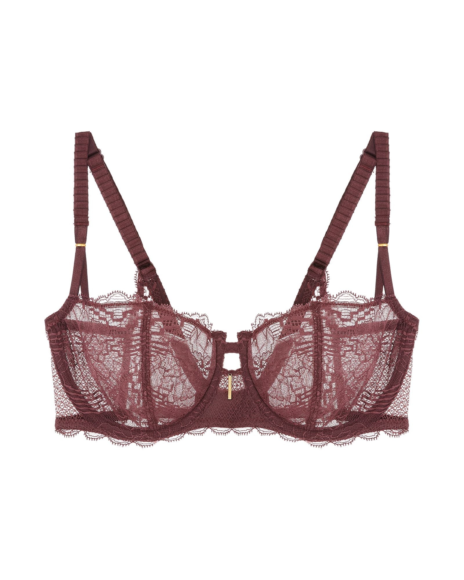 Chantelle Waltz Lace Unlined Demi Bra in purple