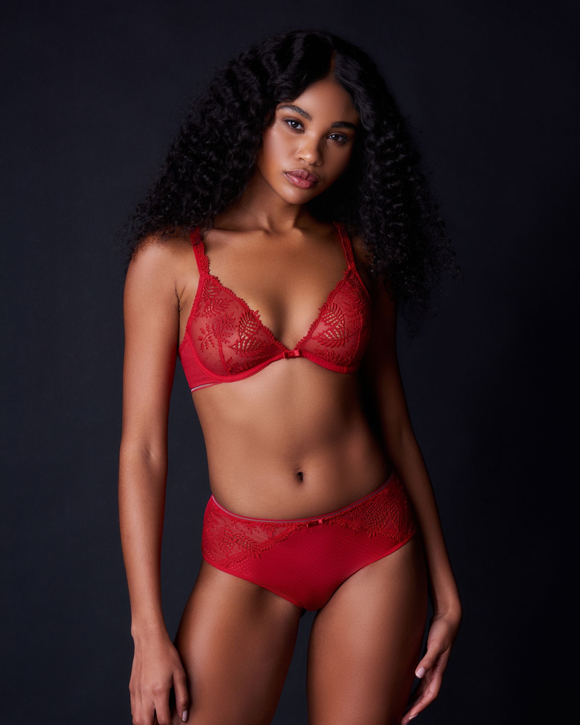 Simone Perele Bloom Boyshort in red