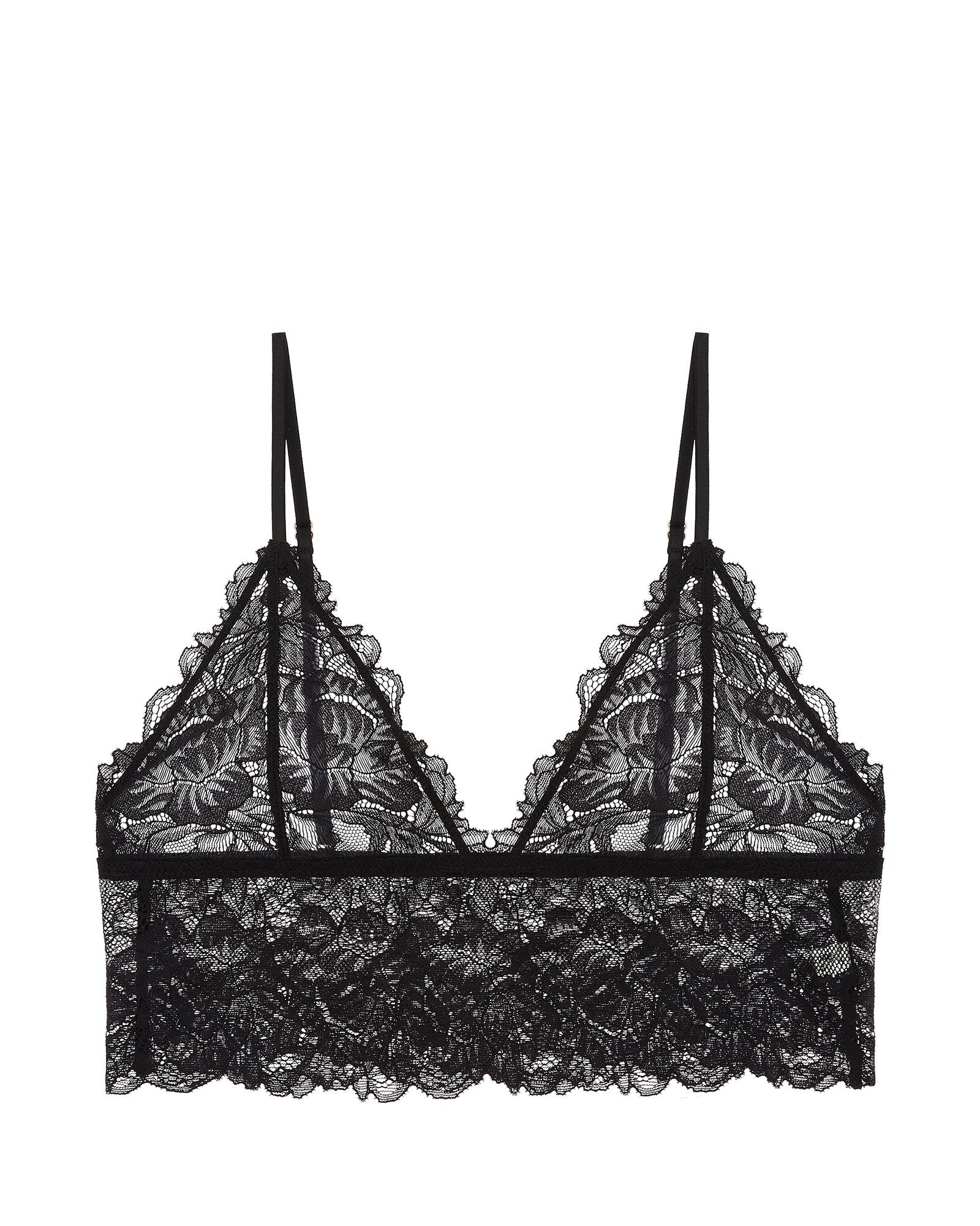 Free People Intimately FP Everyday Lace Longline in black