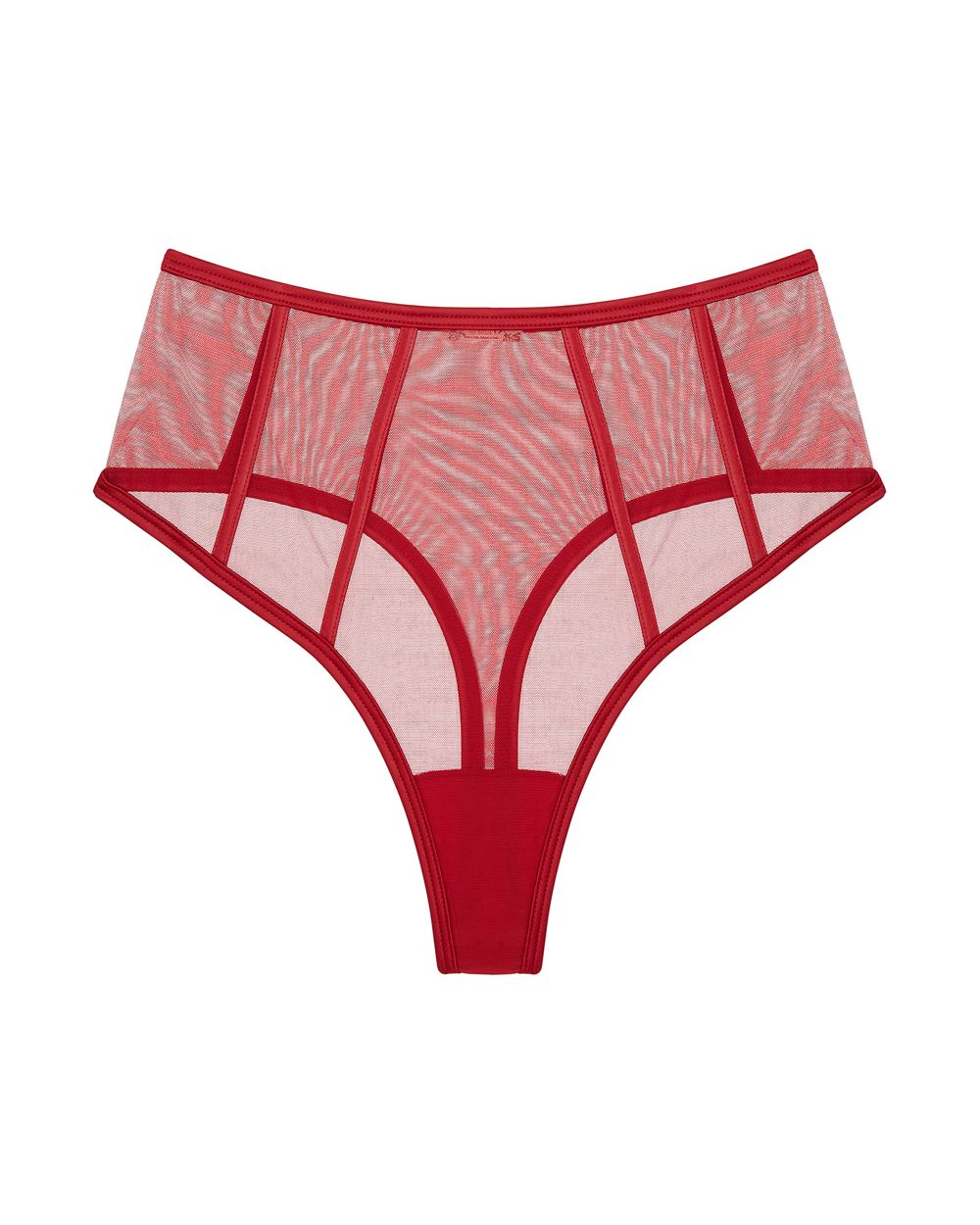 Free People Intimately FP Charlize High Waist Brief in red