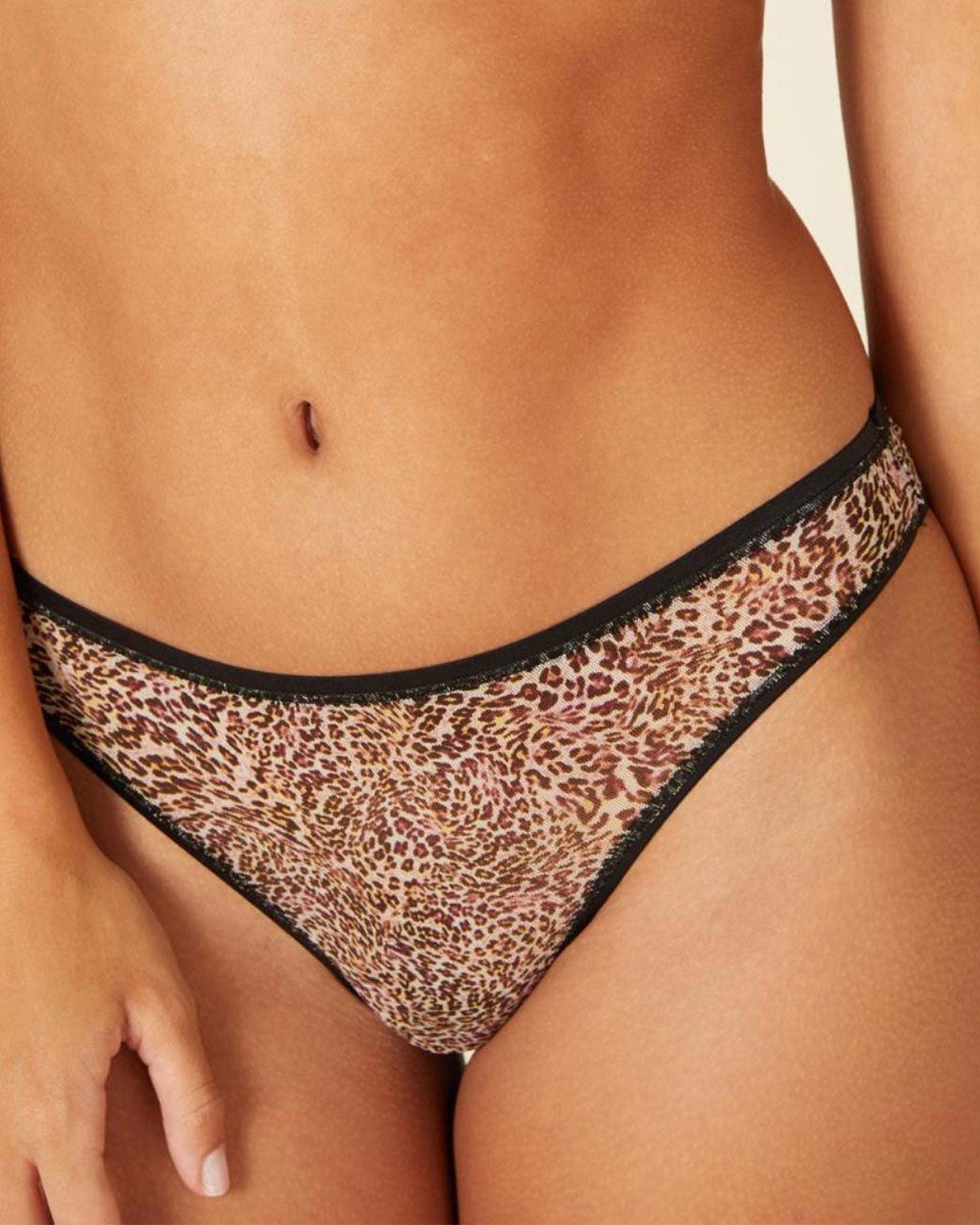 Cosabella Soire Confidence Print Minikini in beige