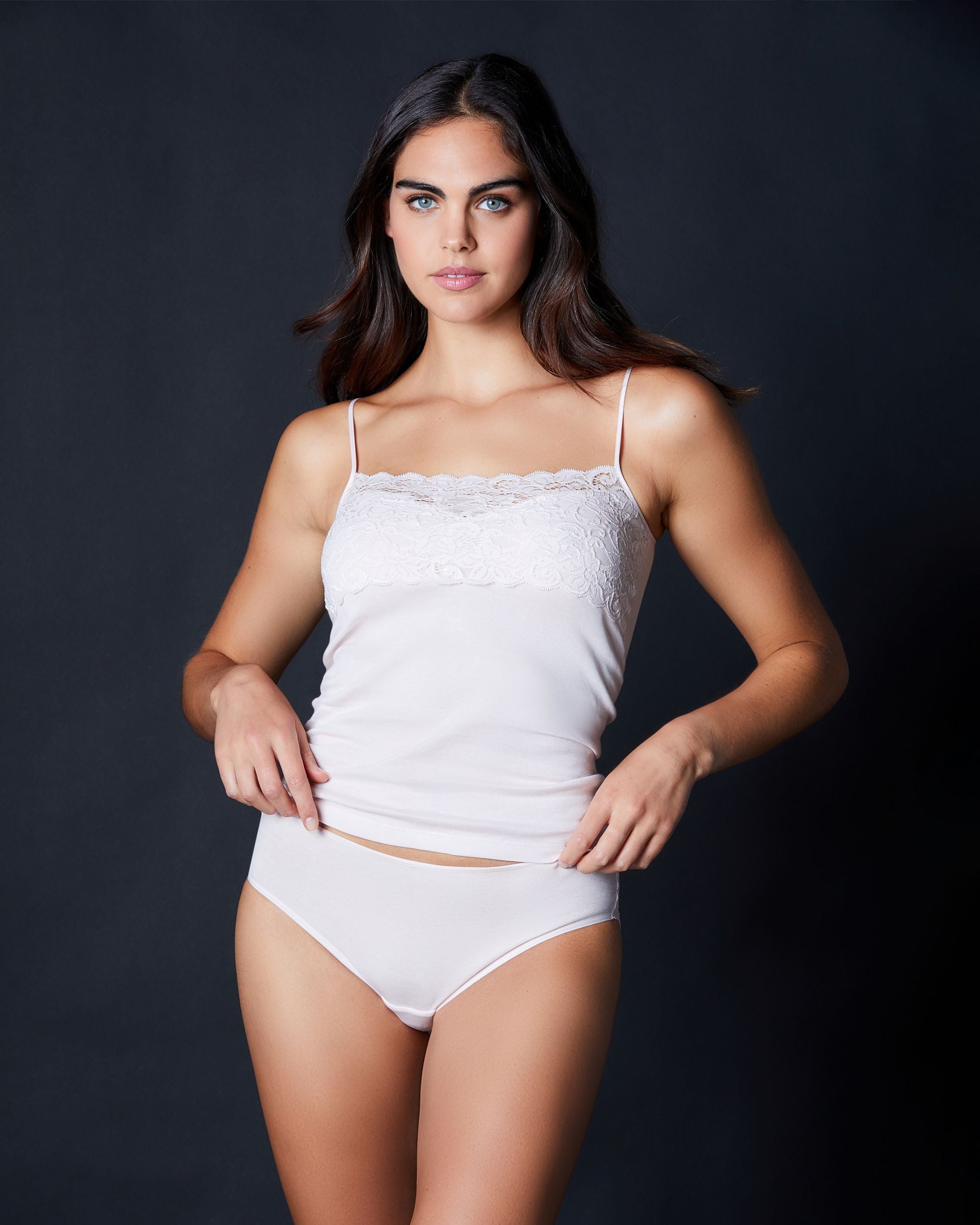 Hanro Luxury Moments Spaghetti Camisole in pink