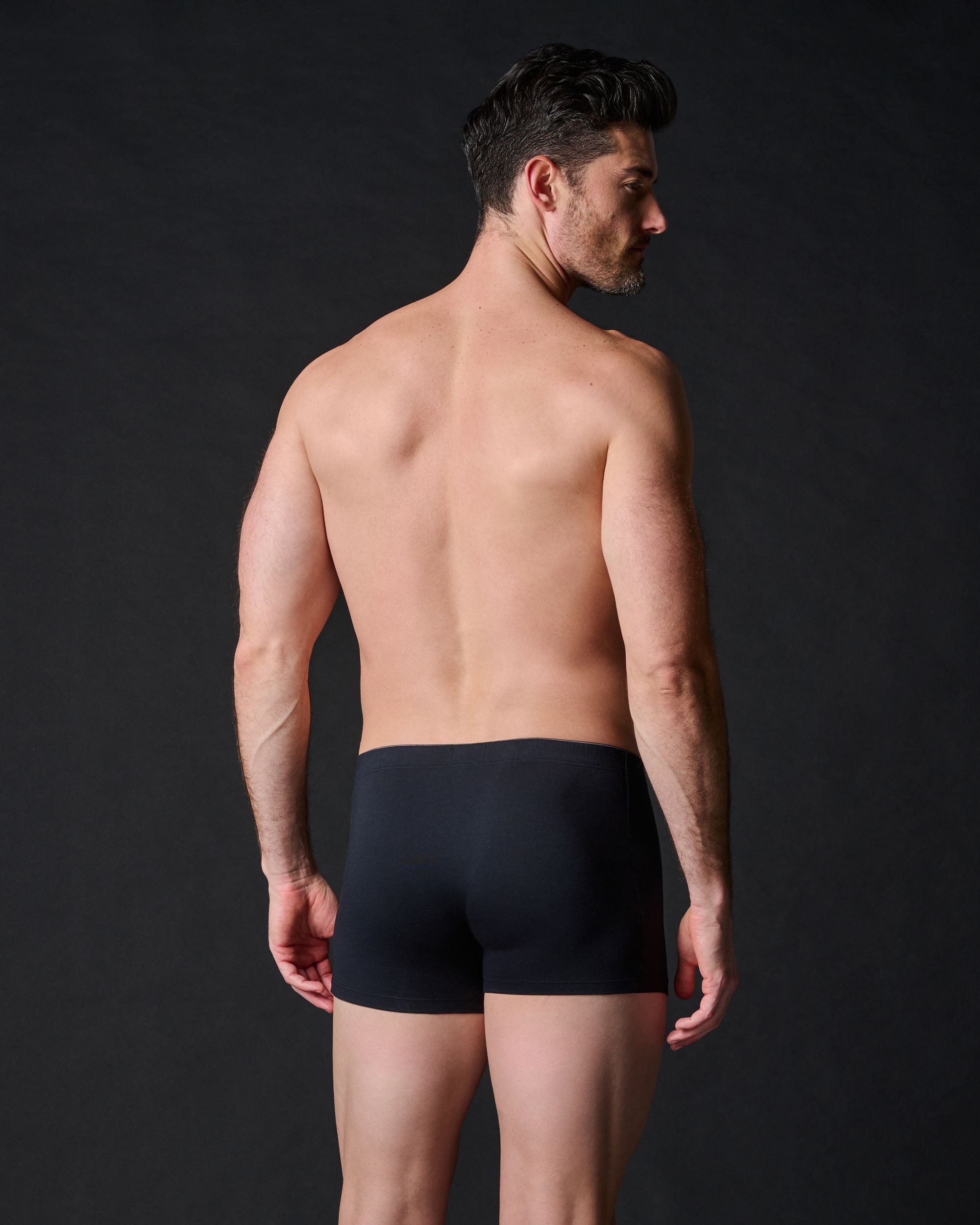 Hanro Cotton Superior Boxer Brief in black