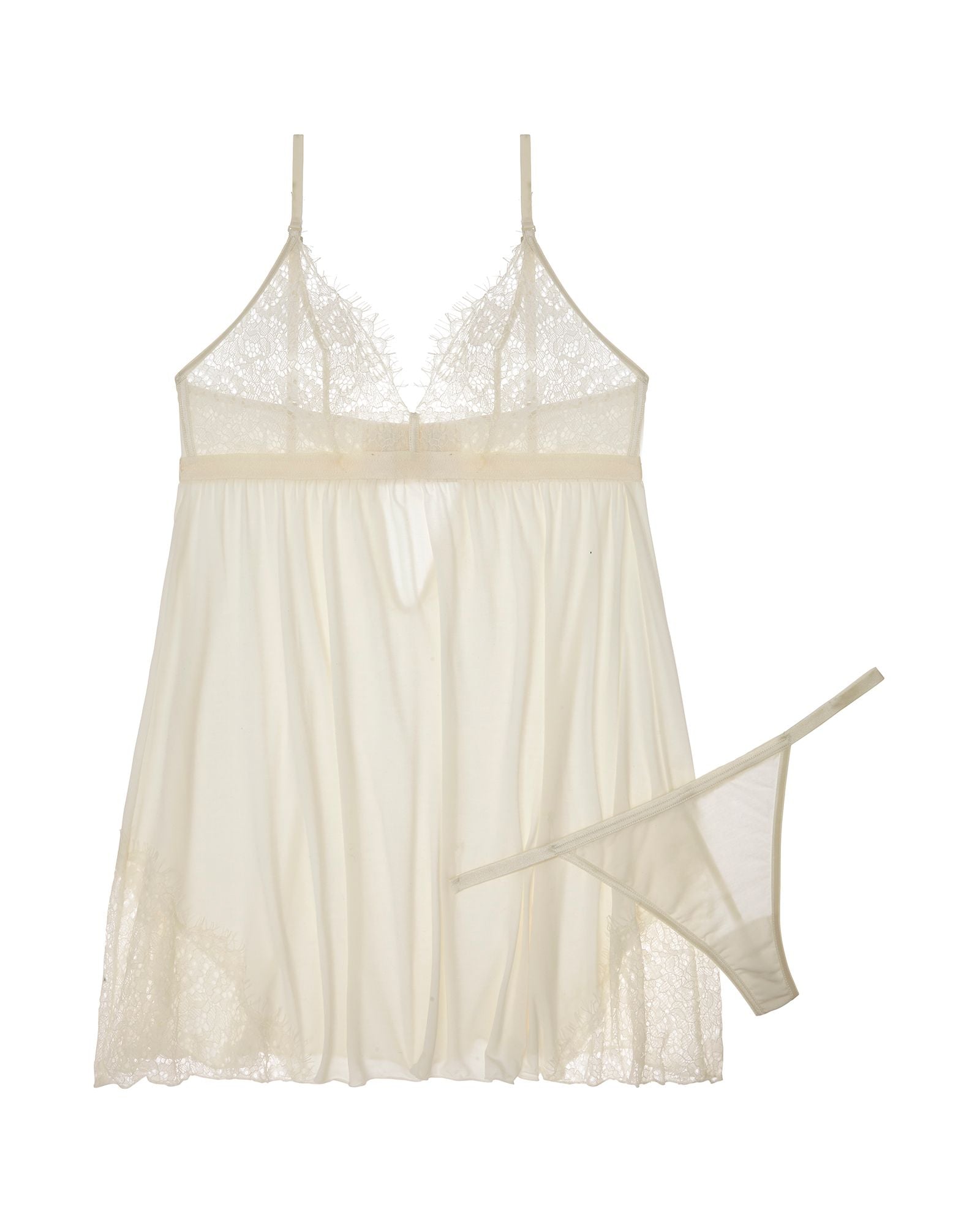 Cosabella Sicilia Babydoll & G-String in white